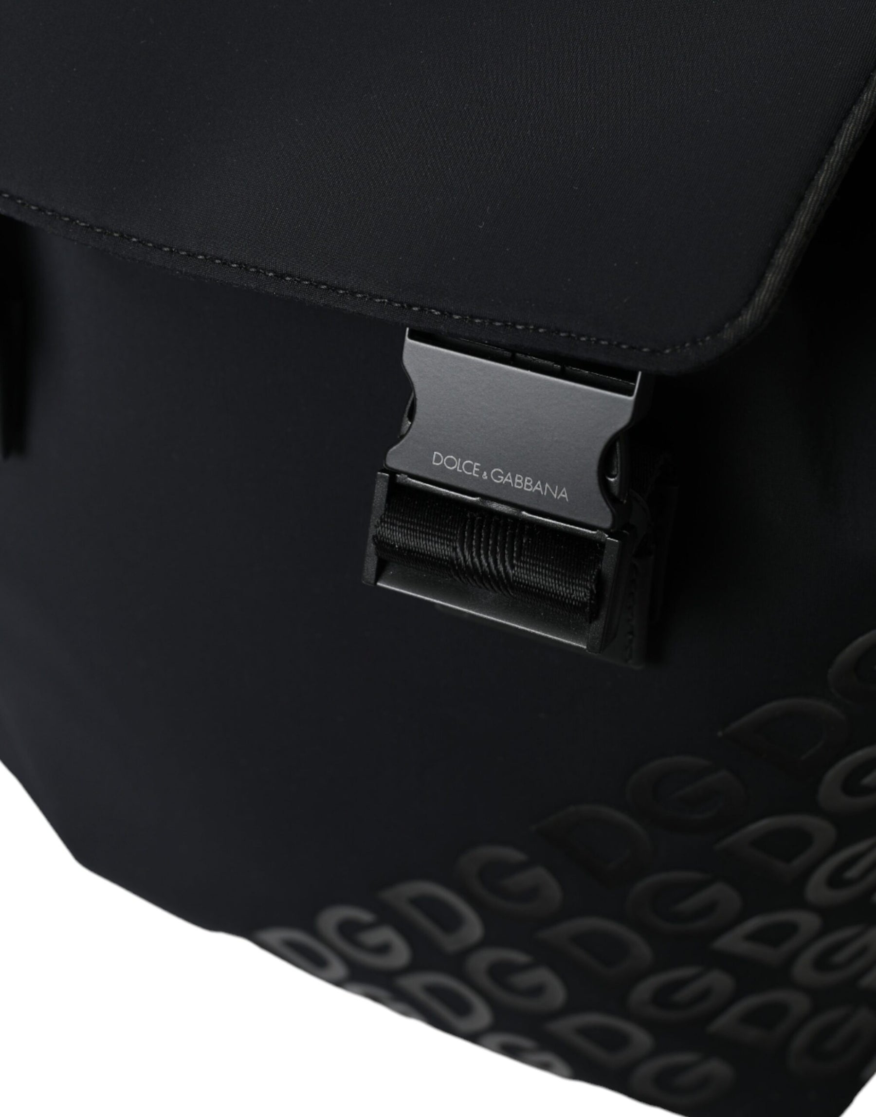 Dolce & Gabbana Black Neoprene Nylon DG Logo School Backpack Bag | Regal Royce