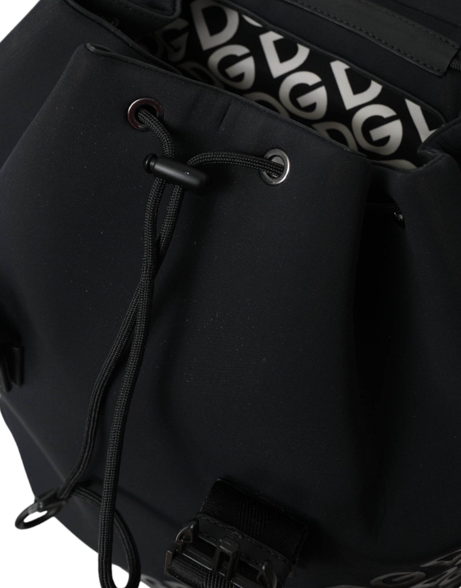 Dolce & Gabbana Black Neoprene Nylon DG Logo School Backpack Bag | Regal Royce