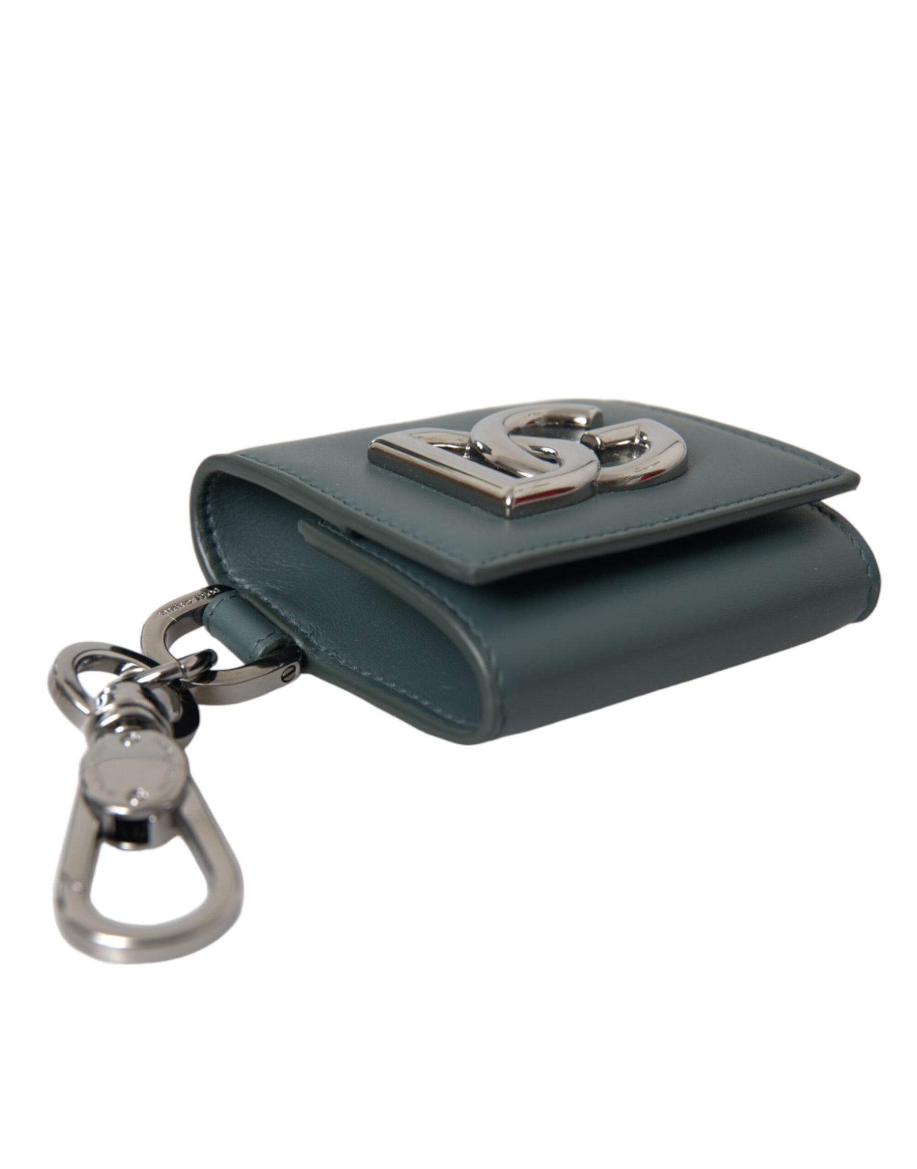 Dolce & Gabbana Green Leather DG Logo Keyring Coin Purse Keyring Wallet | Regal Royce