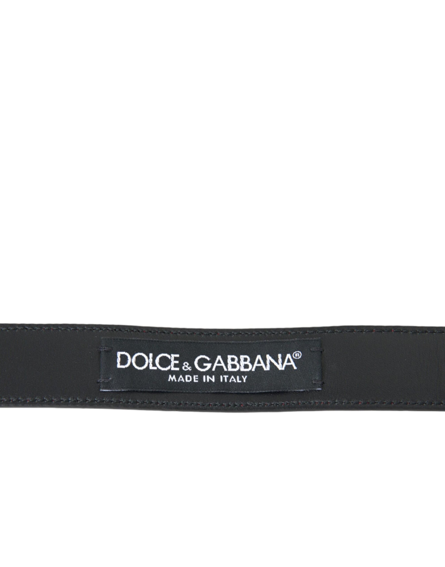Dolce & Gabbana Red Leather Silver Metal Buckle Belt Men | Regal Royce