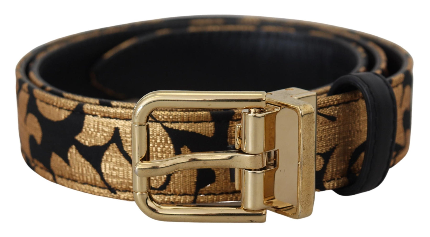 Dolce & Gabbana Multicolor Jacquard Leather Logo Buckle Belt | Regal Royce