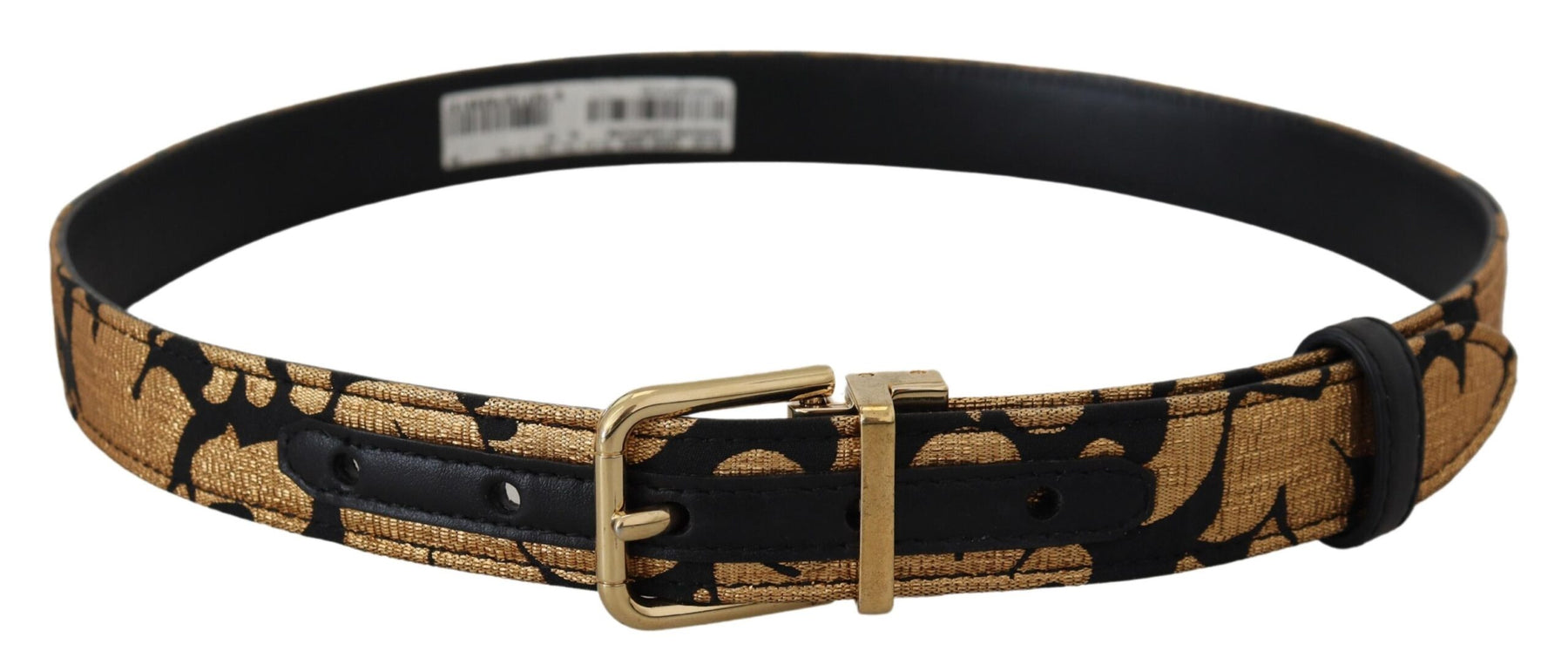Dolce & Gabbana Multicolor Jacquard Leather Logo Buckle Belt | Regal Royce