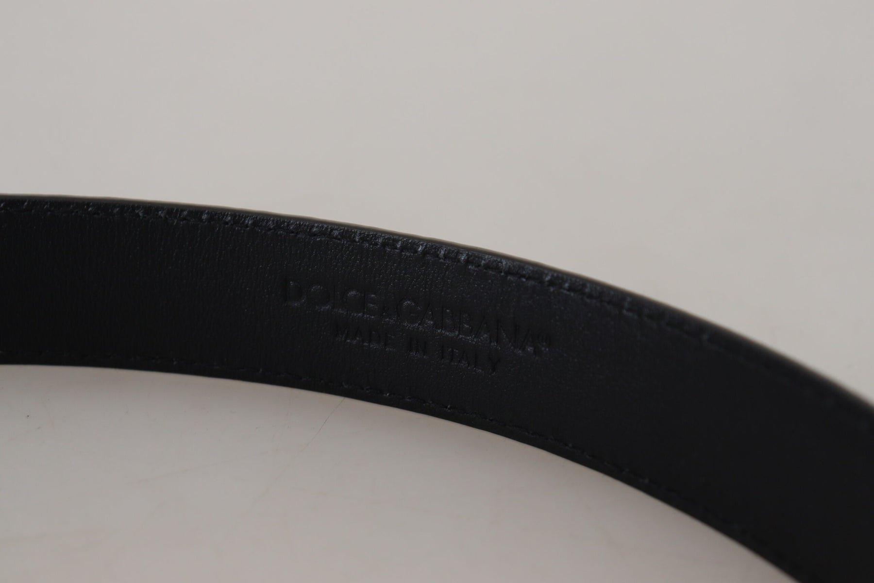 Dolce & Gabbana Black Exotic Leather Gold Metal Buckle Belt | Regal Royce