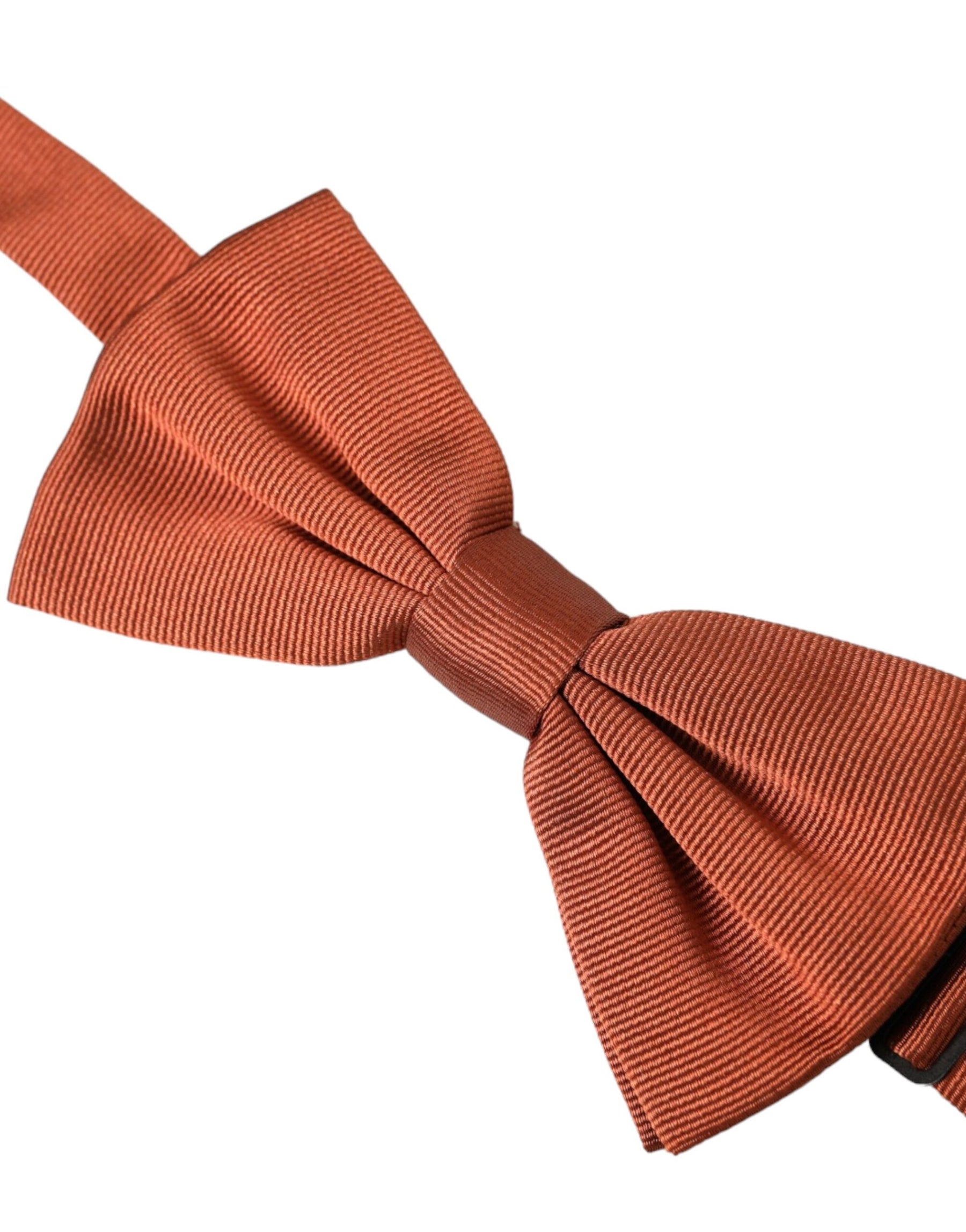 Dolce & Gabbana Brown Silk Adjustable Neck Men Bow Tie | Regal Royce