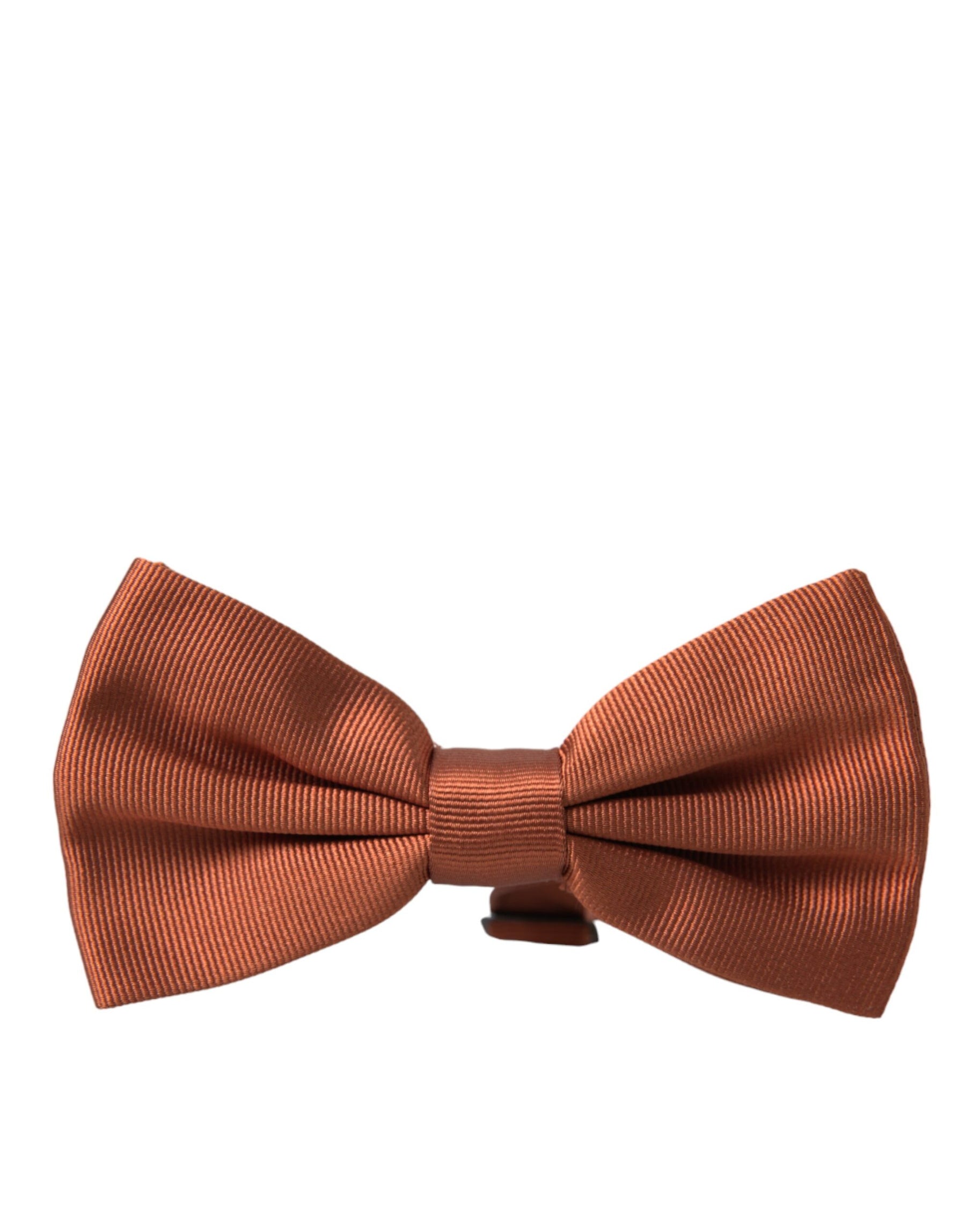 Dolce & Gabbana Brown Silk Adjustable Neck Men Bow Tie | Regal Royce
