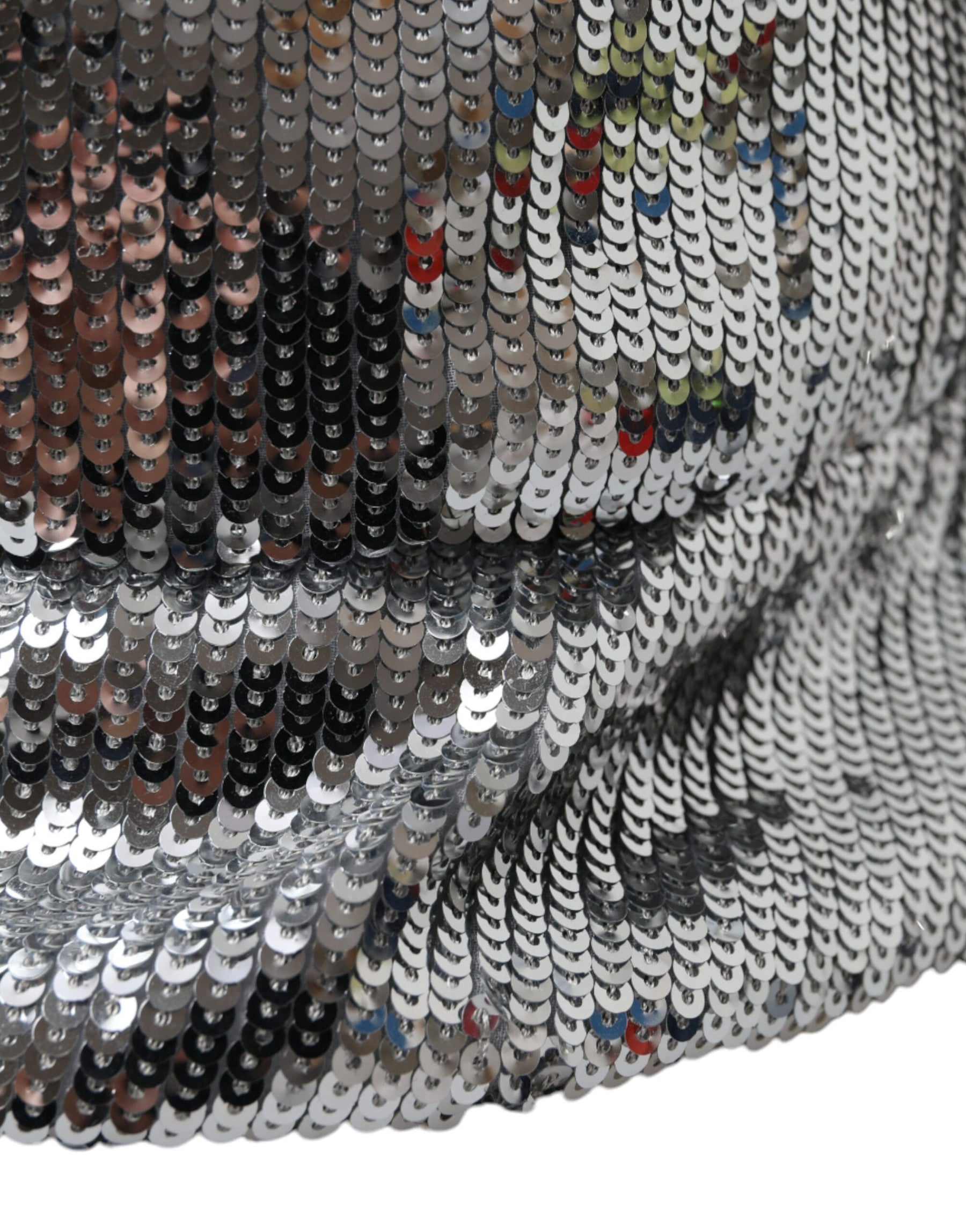 Dolce & Gabbana Silver Sequined Nylon Bucket Hat Men | Regal Royce