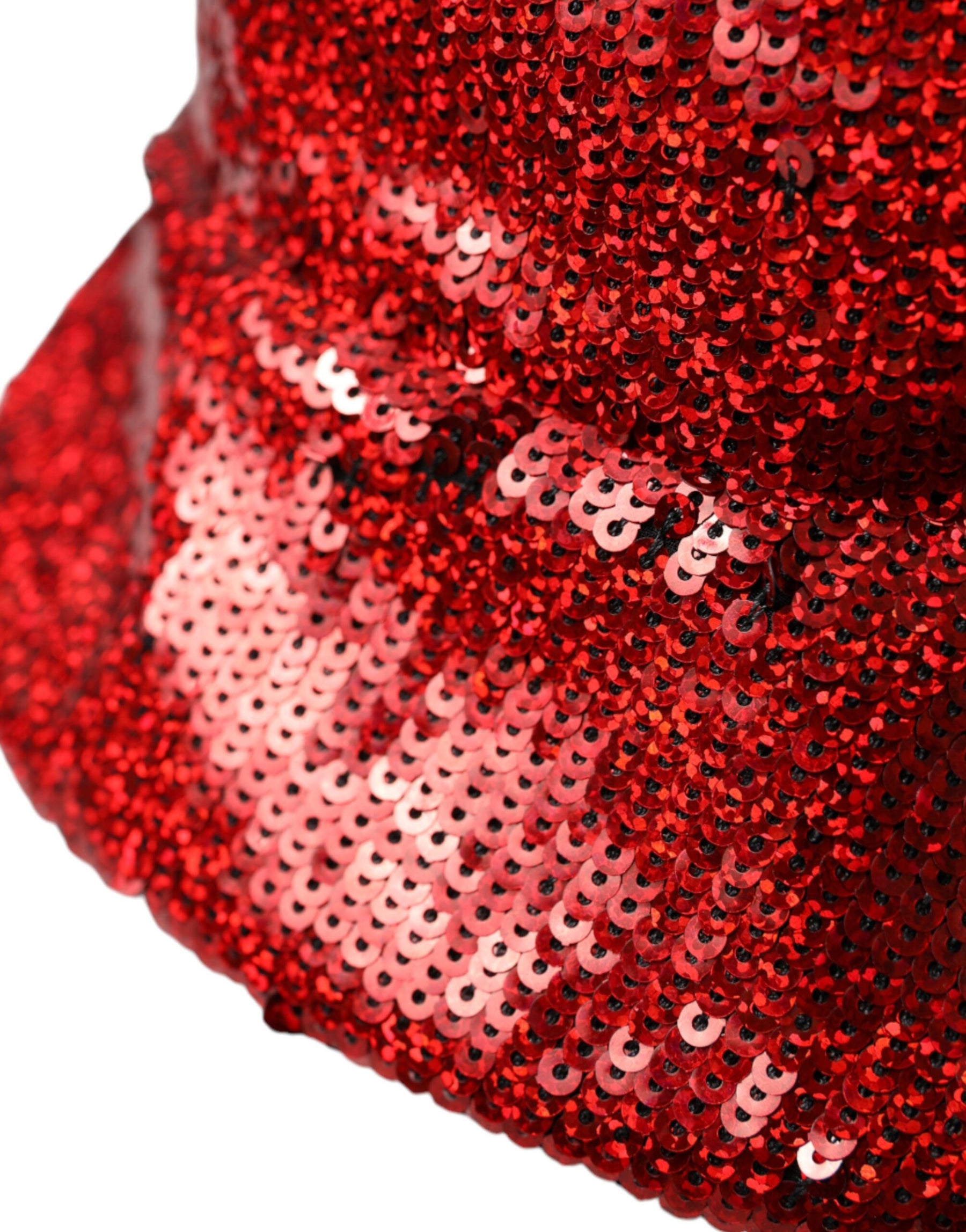 Dolce & Gabbana Red Sequined Nylon Bucket Hat Men | Regal Royce
