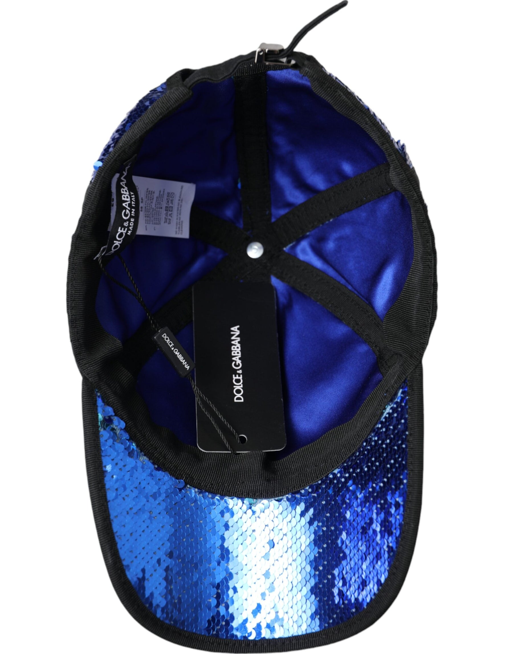 Dolce & Gabbana Royal Blue Sequin Baseball Hat Men | Regal Royce
