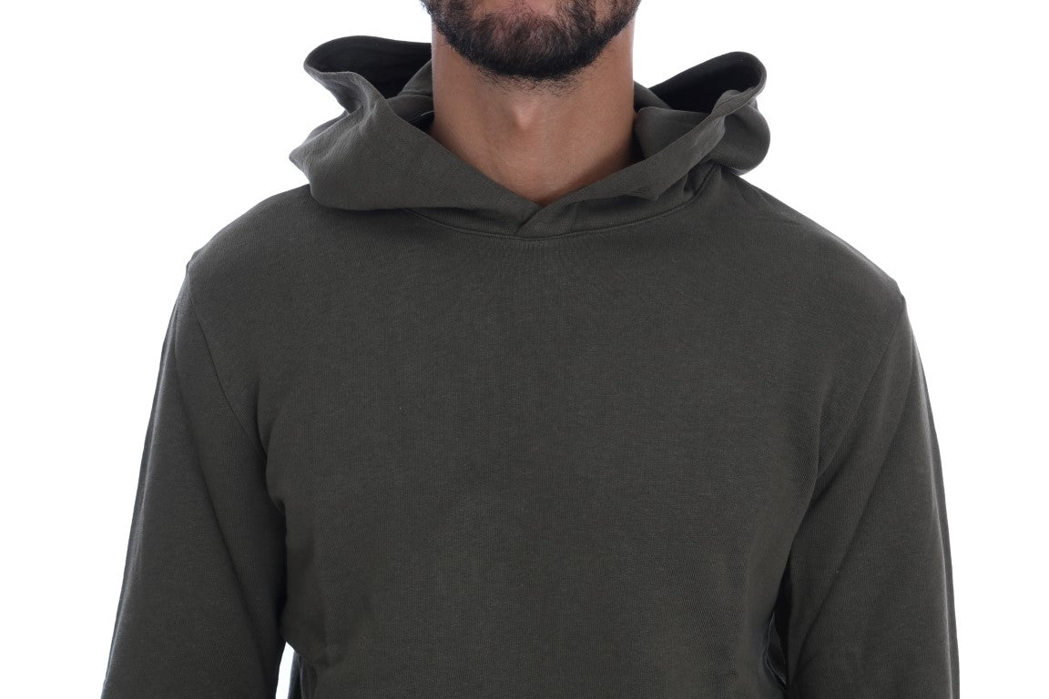 Daniele Alessandrini Green Pullover Hodded Cotton Sweater | Regal Royce