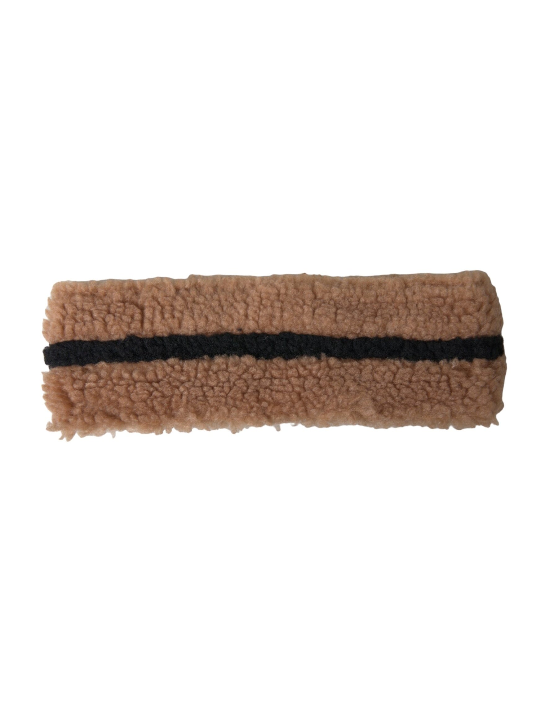 Dolce & Gabbana Brown Black Fleece Wool Head Band Hat Men | Regal Royce