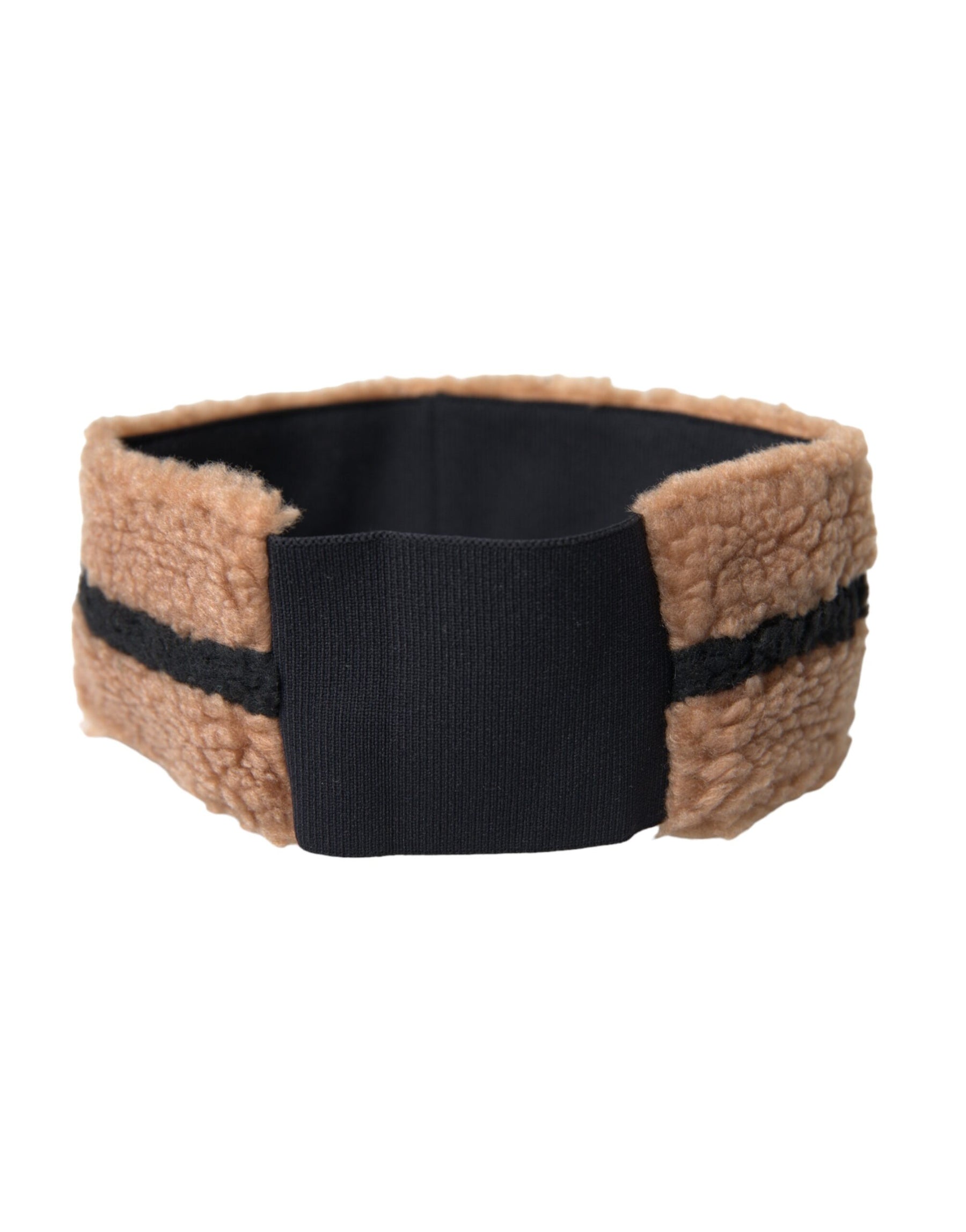 Dolce & Gabbana Brown Black Fleece Wool Head Band Hat Men | Regal Royce