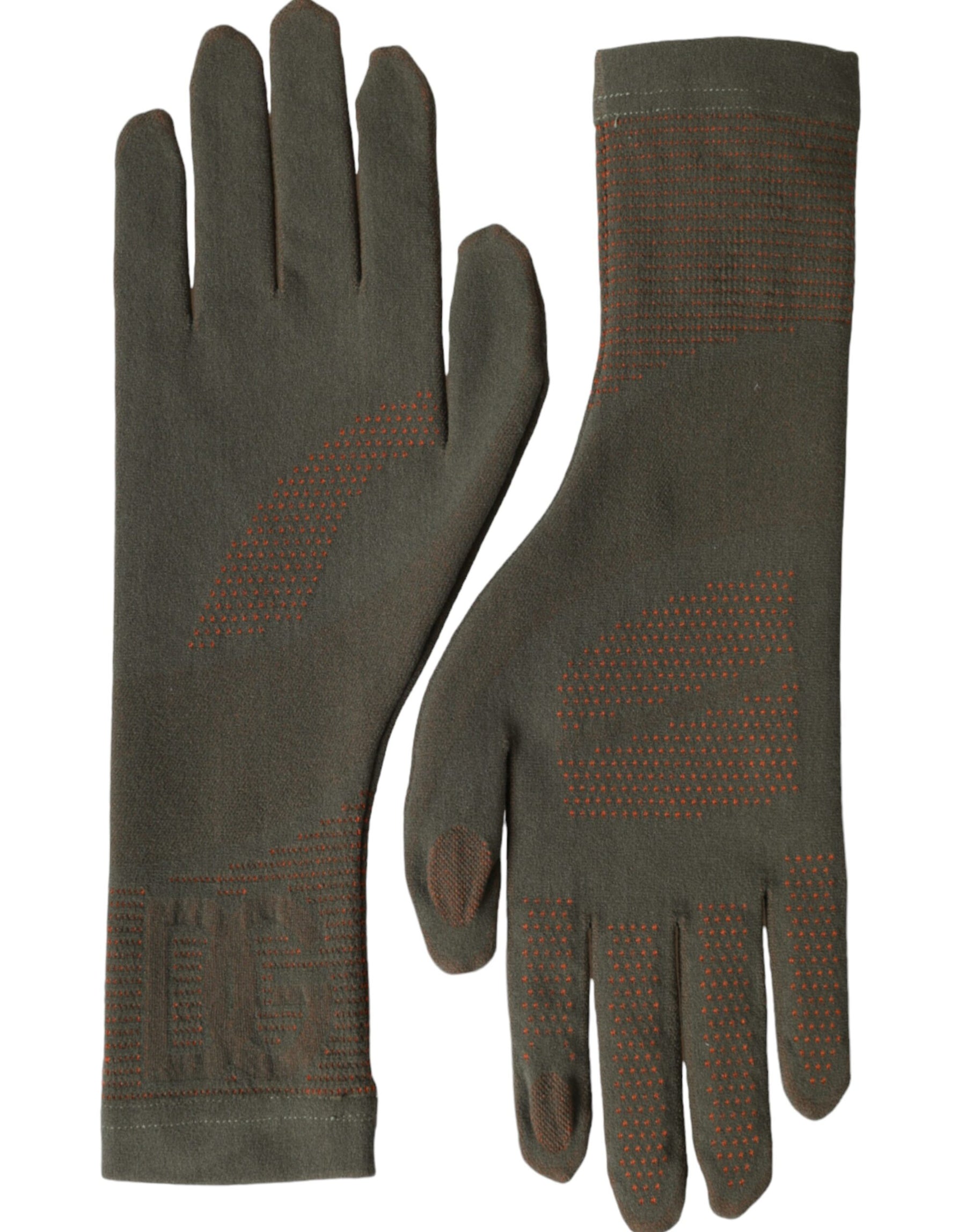 Dolce & Gabbana Brown Cotton Stretch Wrist Length Gloves | Regal Royce