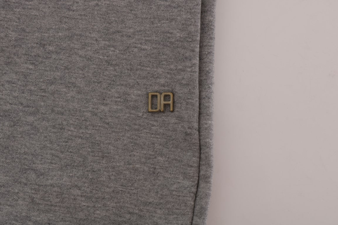 Daniele Alessandrini Gray Pullover Hodded Cotton Sweater | Regal Royce