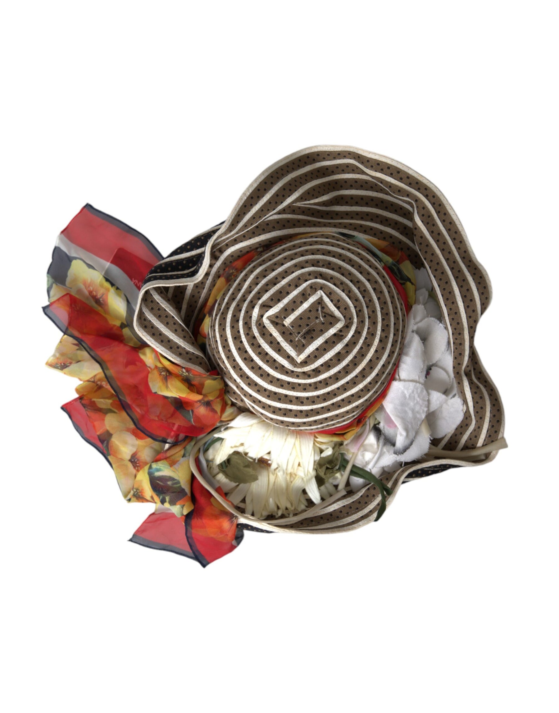 Dolce & Gabbana Multicolor Fantasy Wide Brim Floppy Hat | Regal Royce