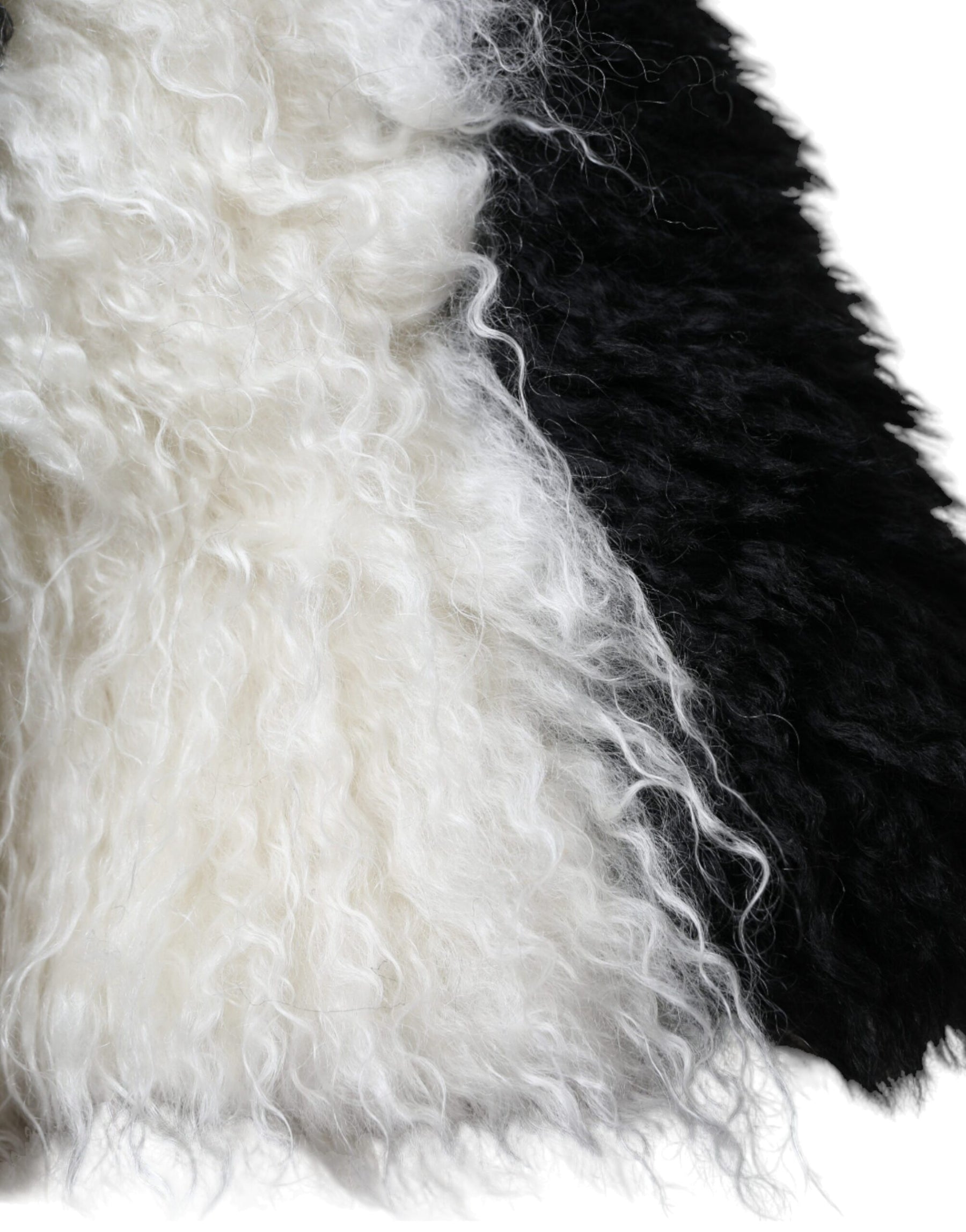 Dolce & Gabbana Black White Stripes Mohair Fur Bucket Hat | Regal Royce