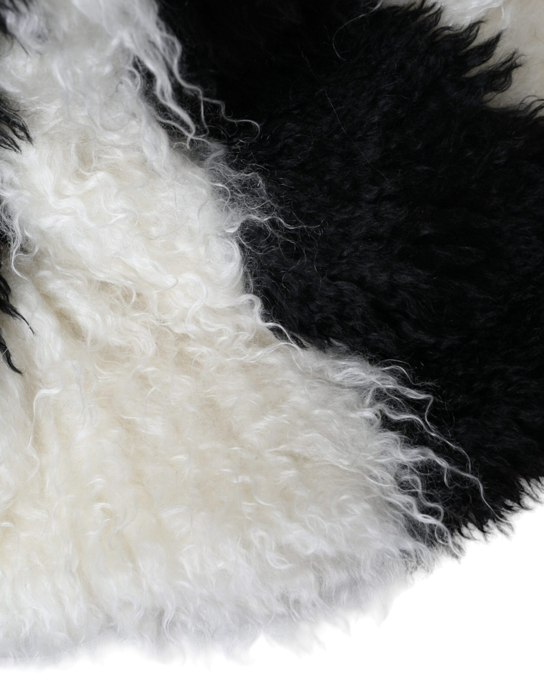 Dolce & Gabbana Black White Stripes Mohair Fur Bucket Hat | Regal Royce