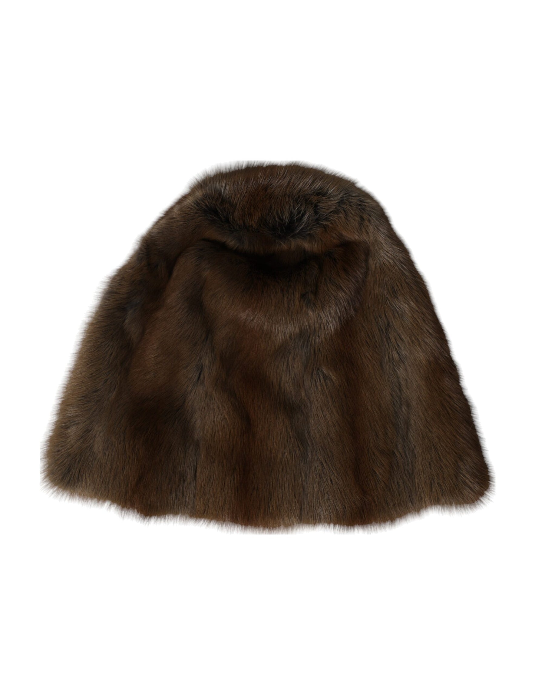 Dolce & Gabbana Brown Weasel Fur Womens Cashmere Hat Beanie | Regal Royce