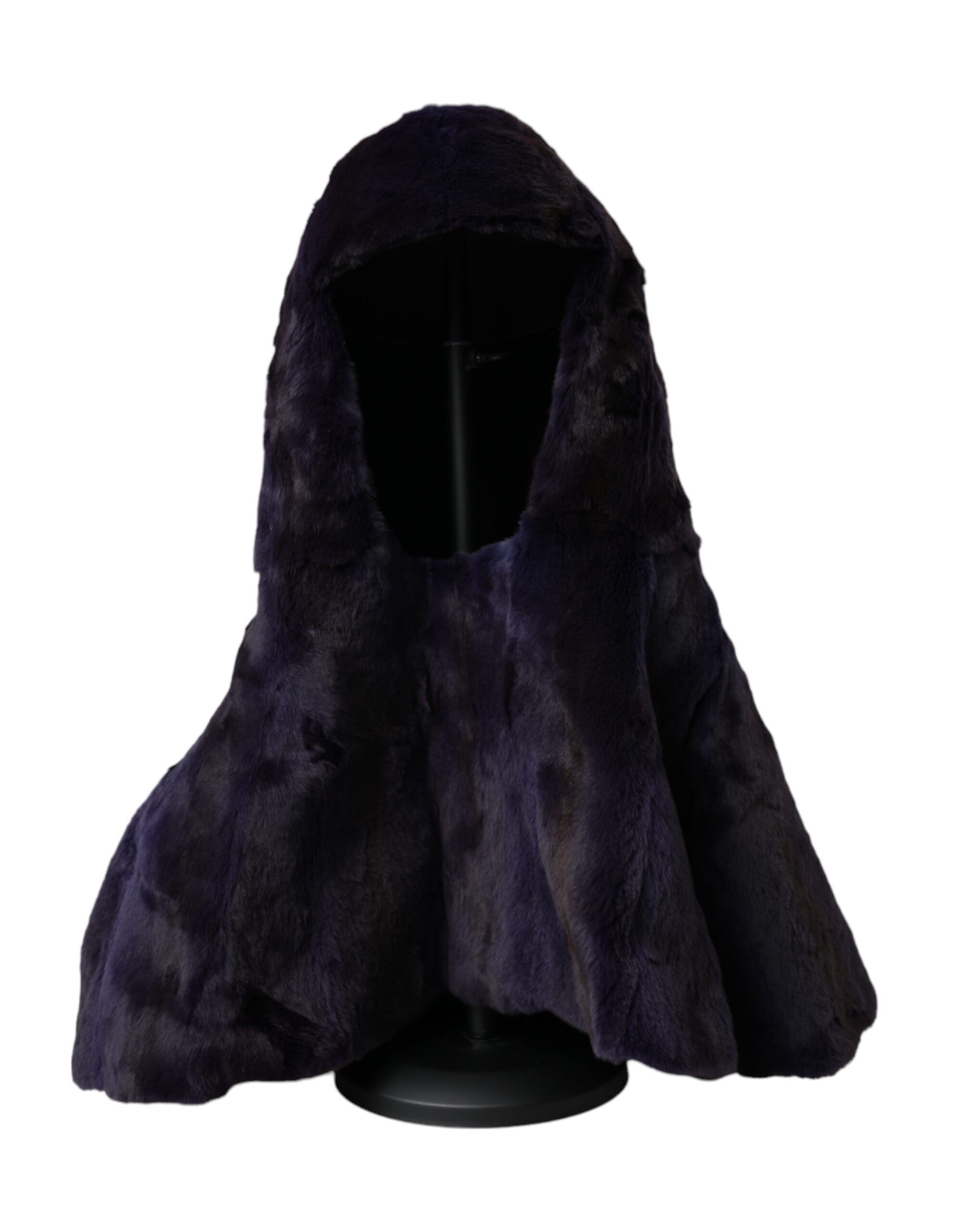 Dolce & Gabbana Black Weasel Fur Whole Head Wrap Hat | Regal Royce