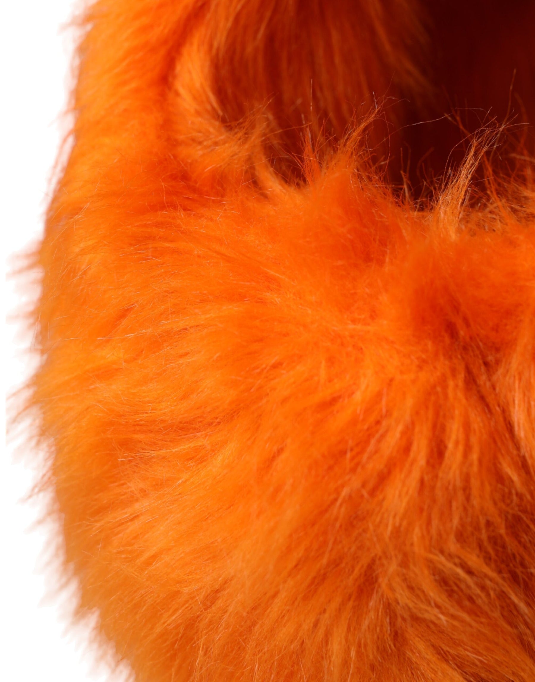 Dolce & Gabbana Orange Faux Fur Whole Head Wrap Hat | Regal Royce