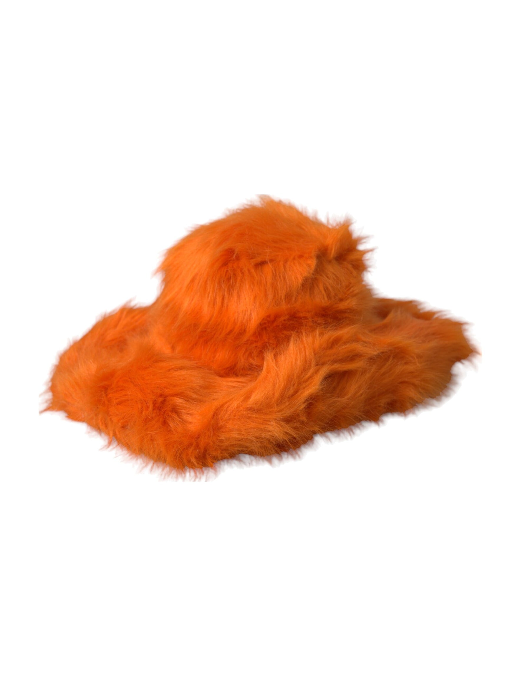 Dolce & Gabbana Orange Faux Fur Polyester Fedora Hat | Regal Royce