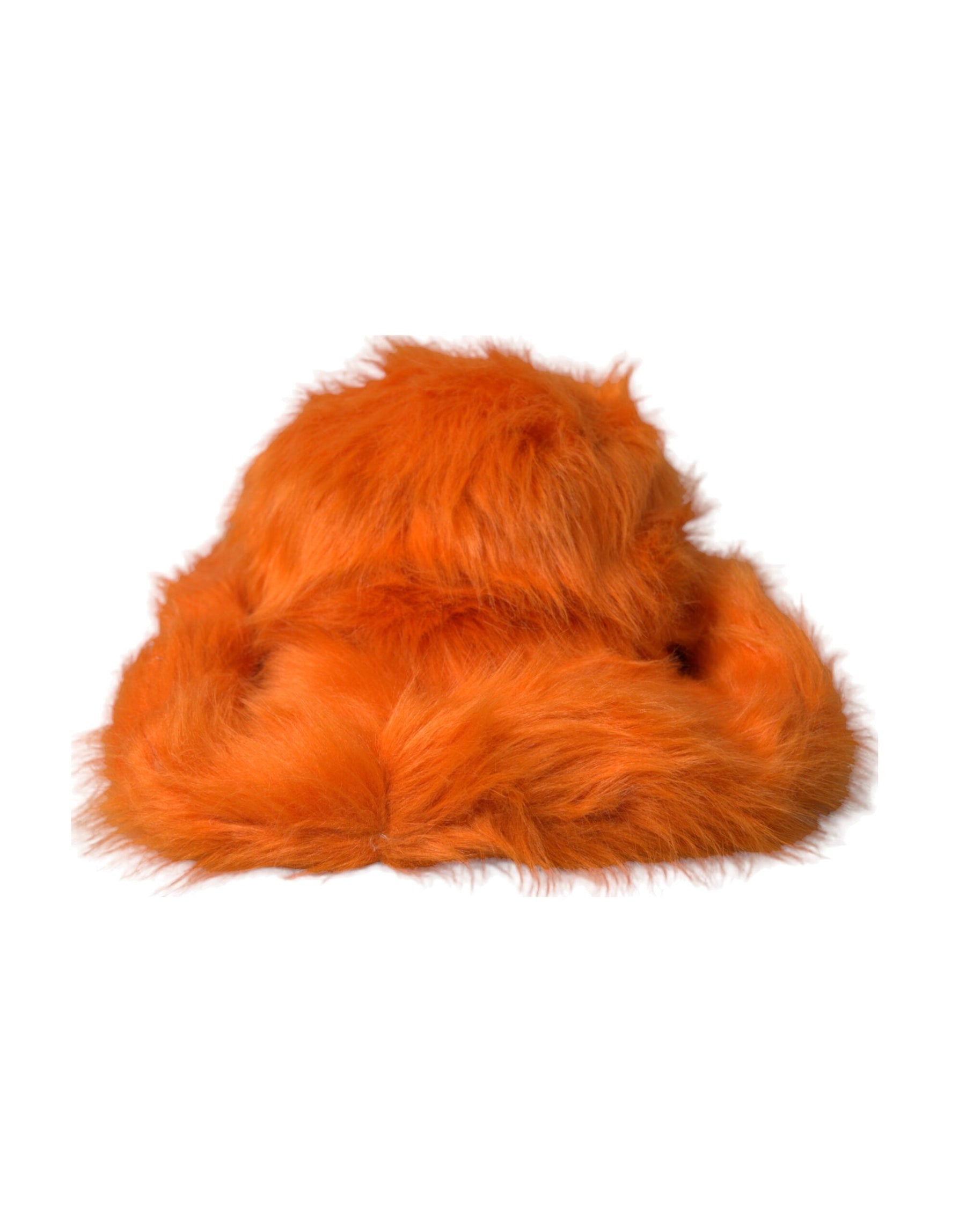 Dolce & Gabbana Orange Faux Fur Polyester Fedora Hat | Regal Royce