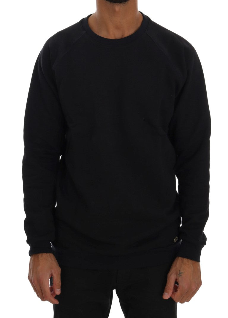 Daniele Alessandrini Blue Crewneck Cotton Sweater | Regal Royce