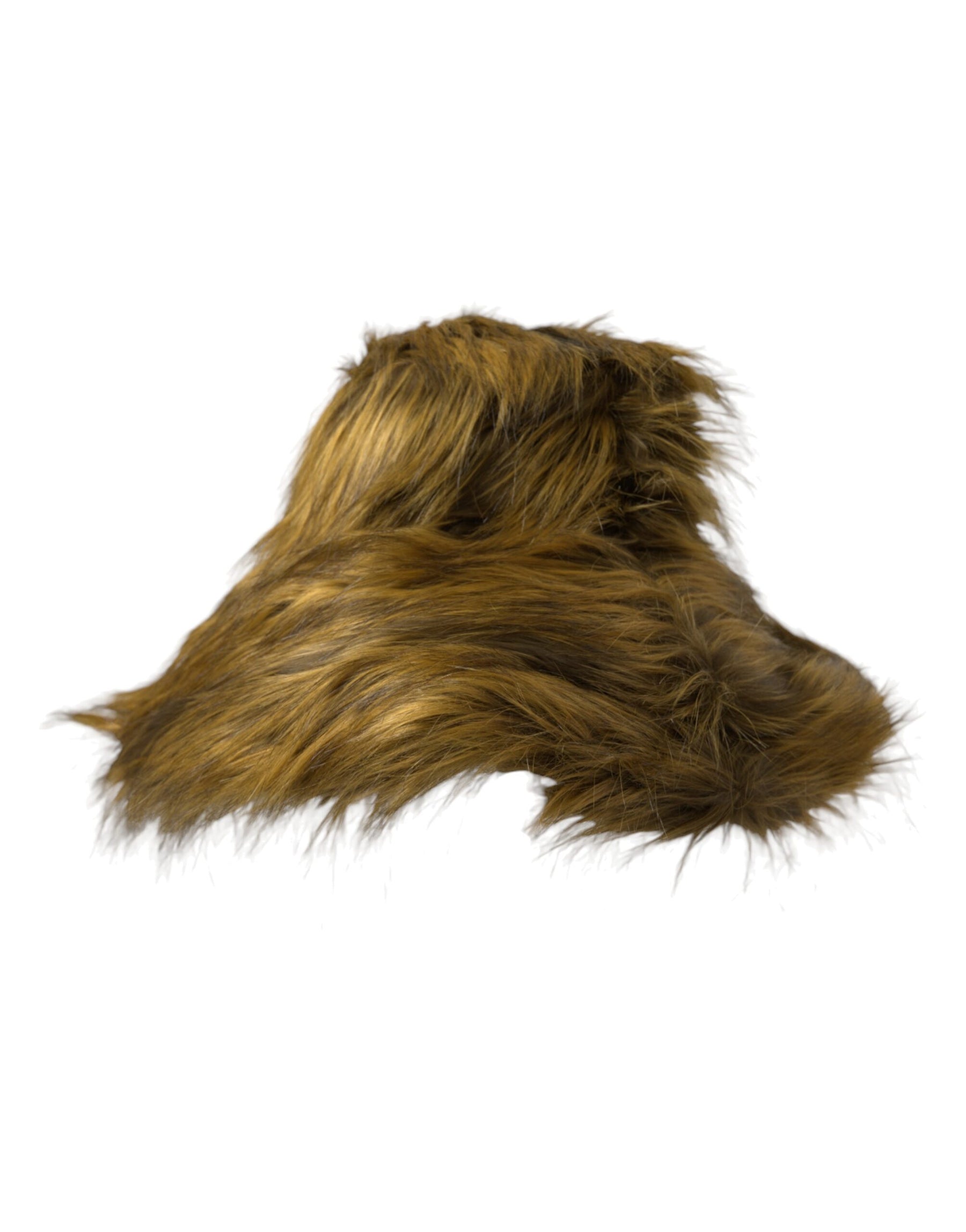 Dolce & Gabbana Brown Modacrylic Faux Fur Bucket Hat | Regal Royce