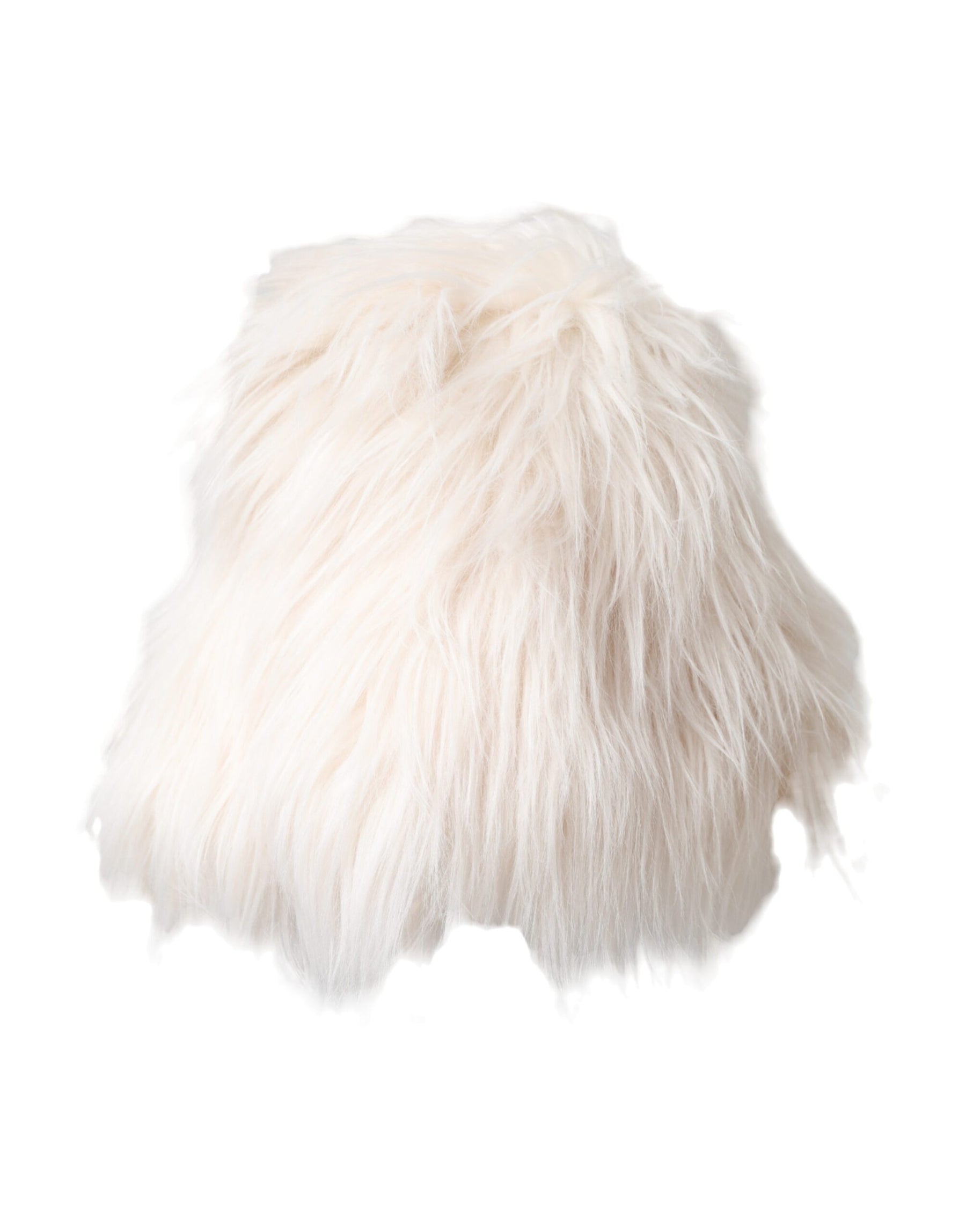 Dolce & Gabbana White Acrylic Fur Womens Bucket Hat | Regal Royce