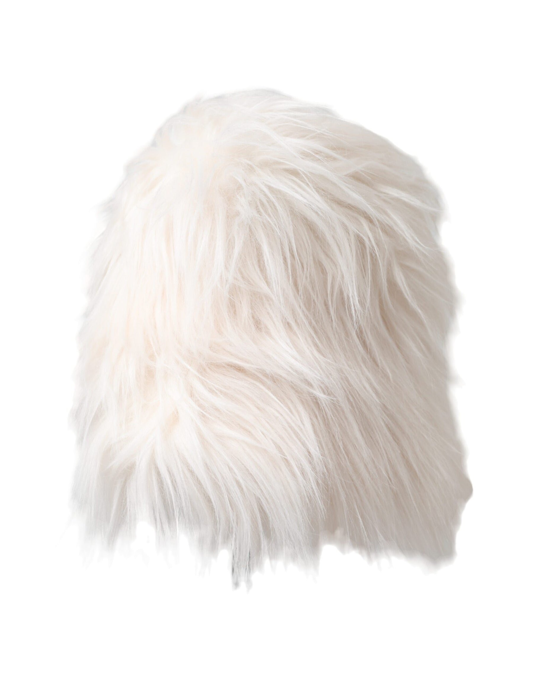 Dolce & Gabbana White Acrylic Fur Womens Bucket Hat | Regal Royce