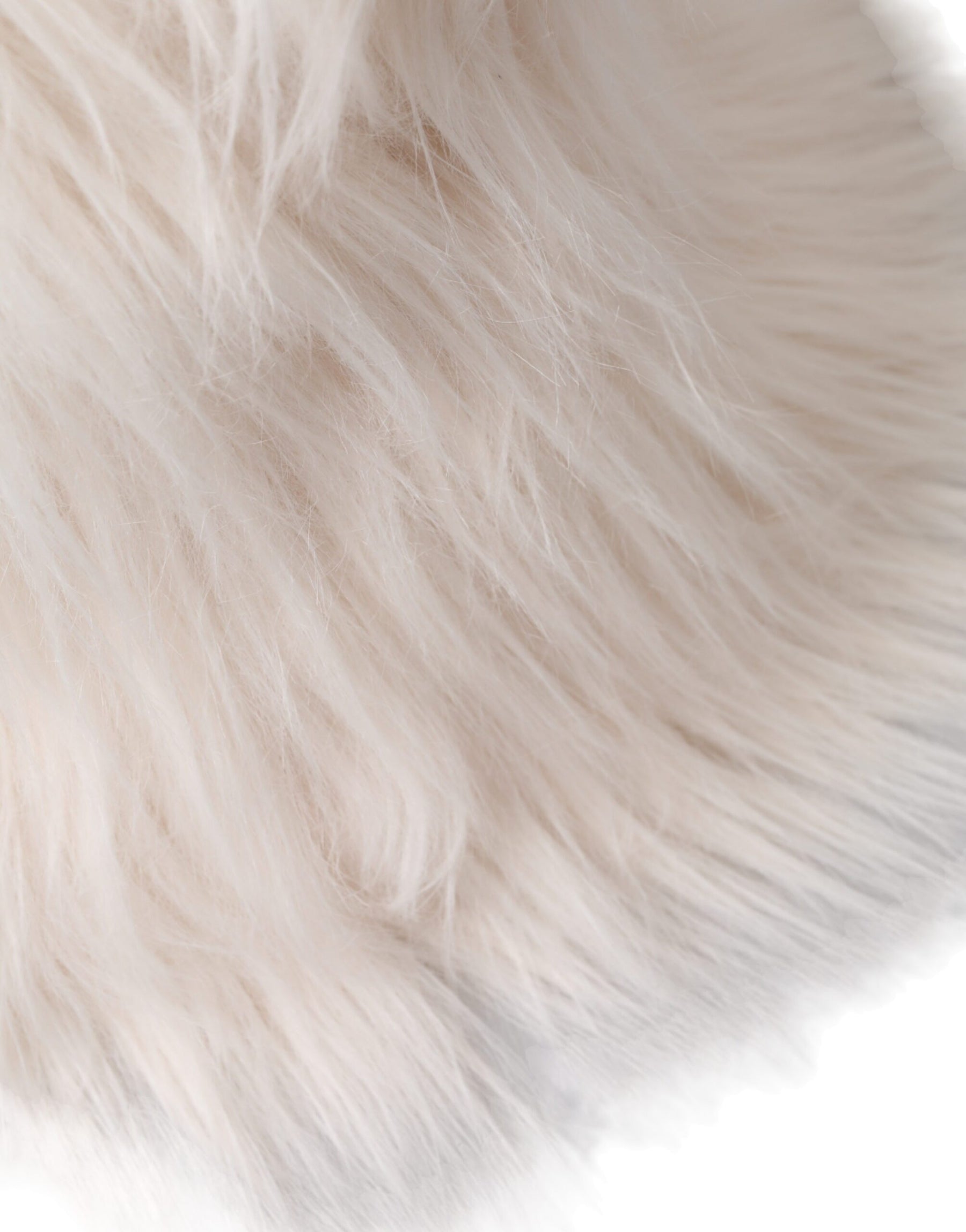 Dolce & Gabbana White Acrylic Fur Womens Bucket Hat | Regal Royce