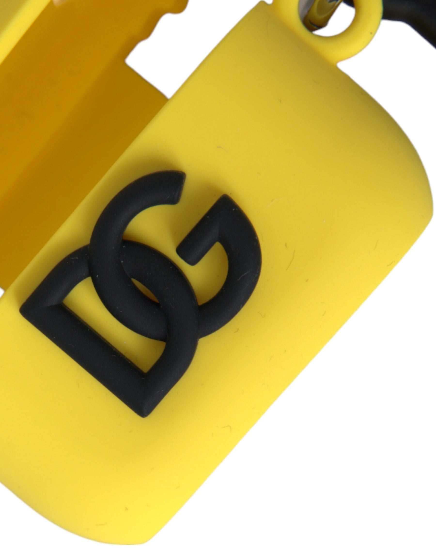 Dolce & Gabbana Yellow Silicone Logo Embossed Airpods Case | Regal Royce