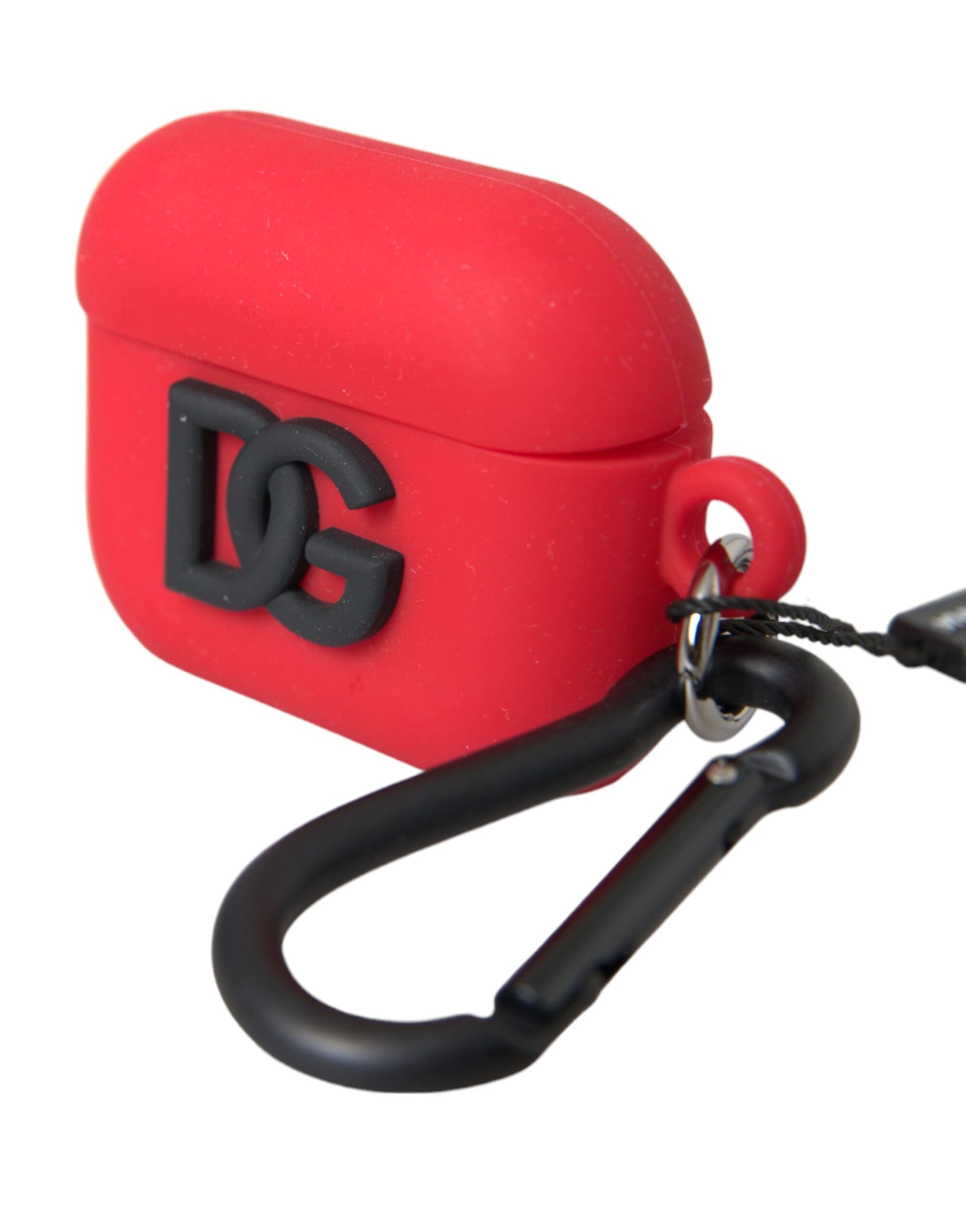 Dolce & Gabbana Red Silicone Rubber Logo Embossed Airpods Case | Regal Royce