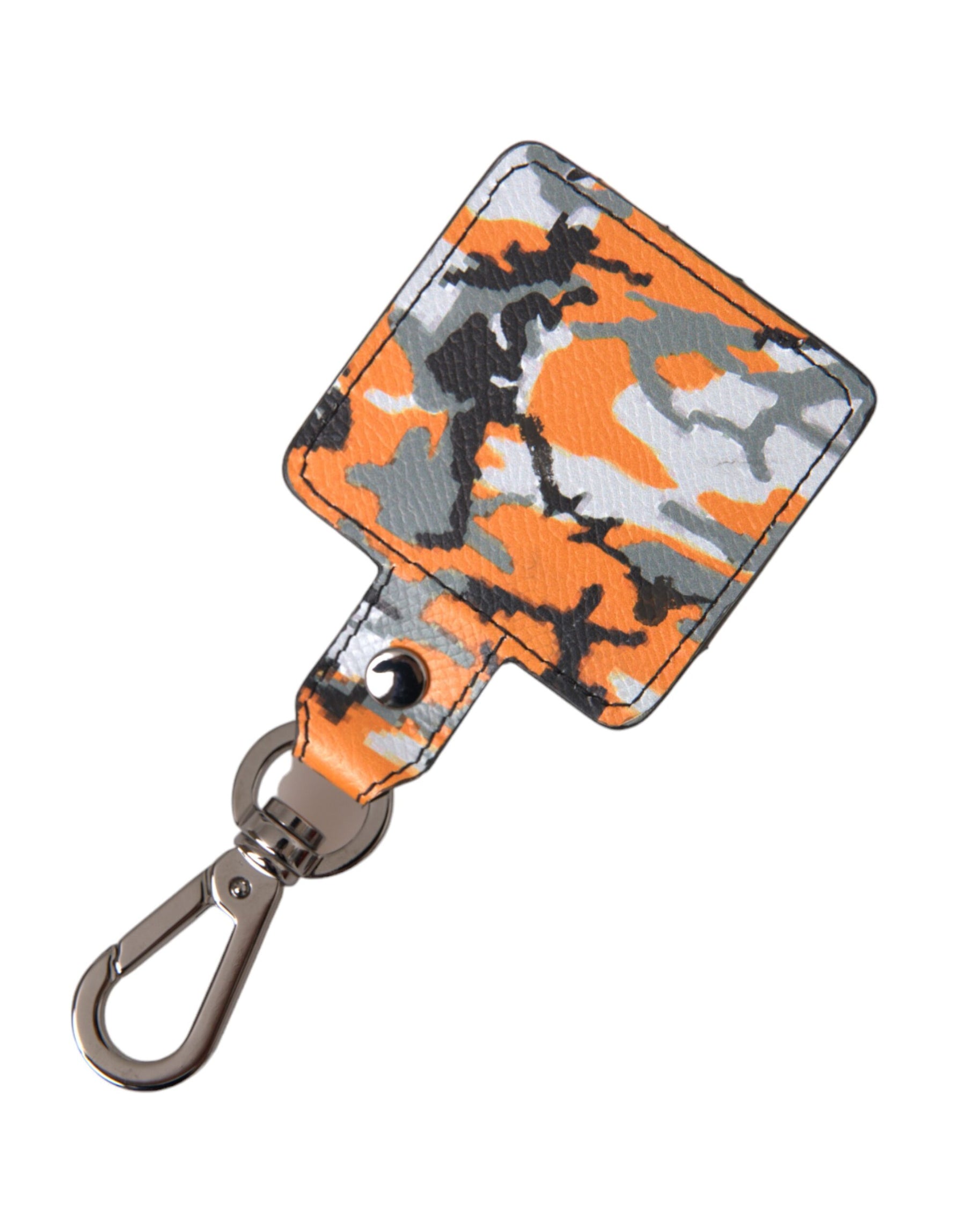Dolce & Gabbana Multicolor Camouflage Print Leather Metal Airpods Case | Regal Royce