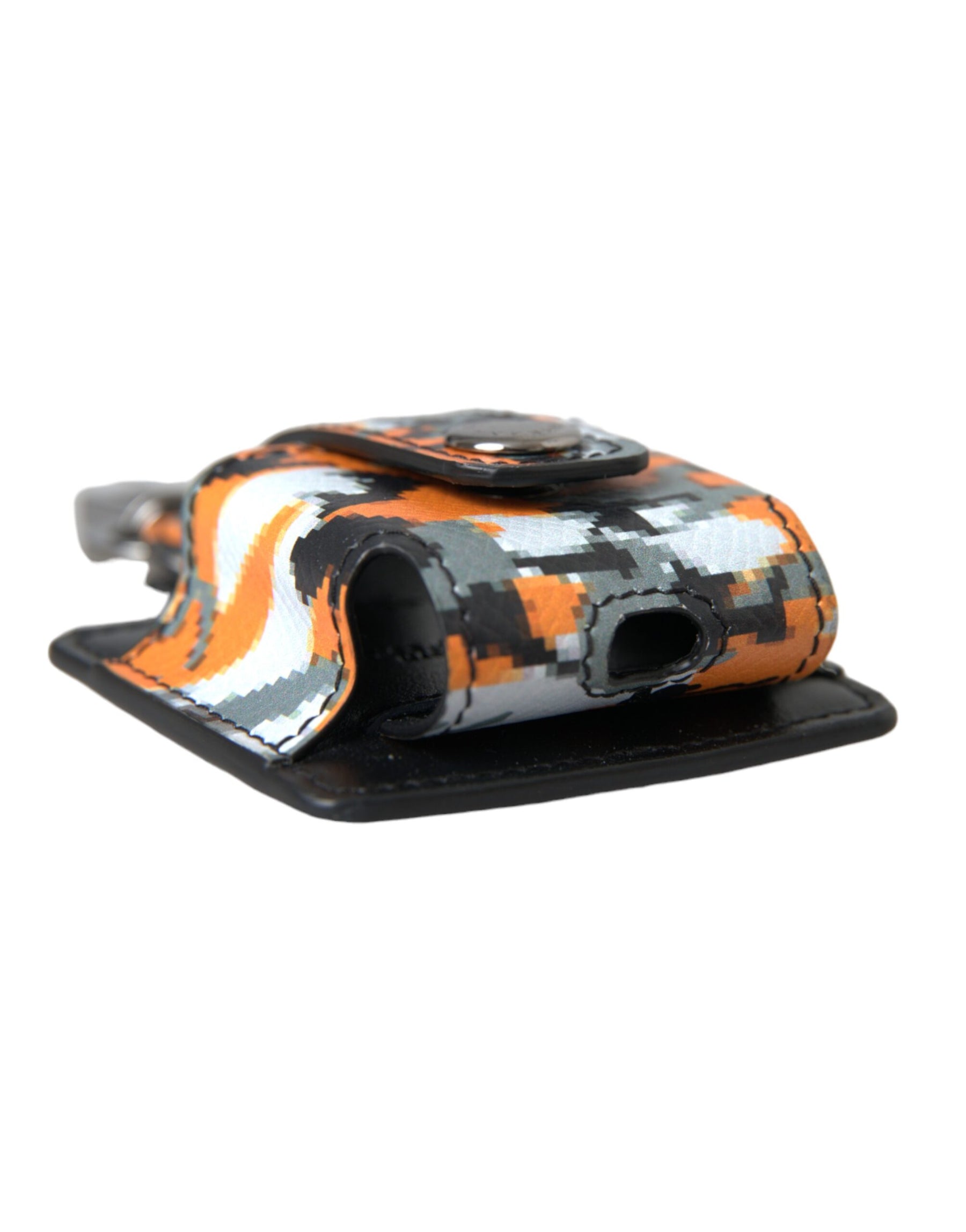 Dolce & Gabbana Multicolor Camouflage Print Leather Logo Metal Airpods Case | Regal Royce
