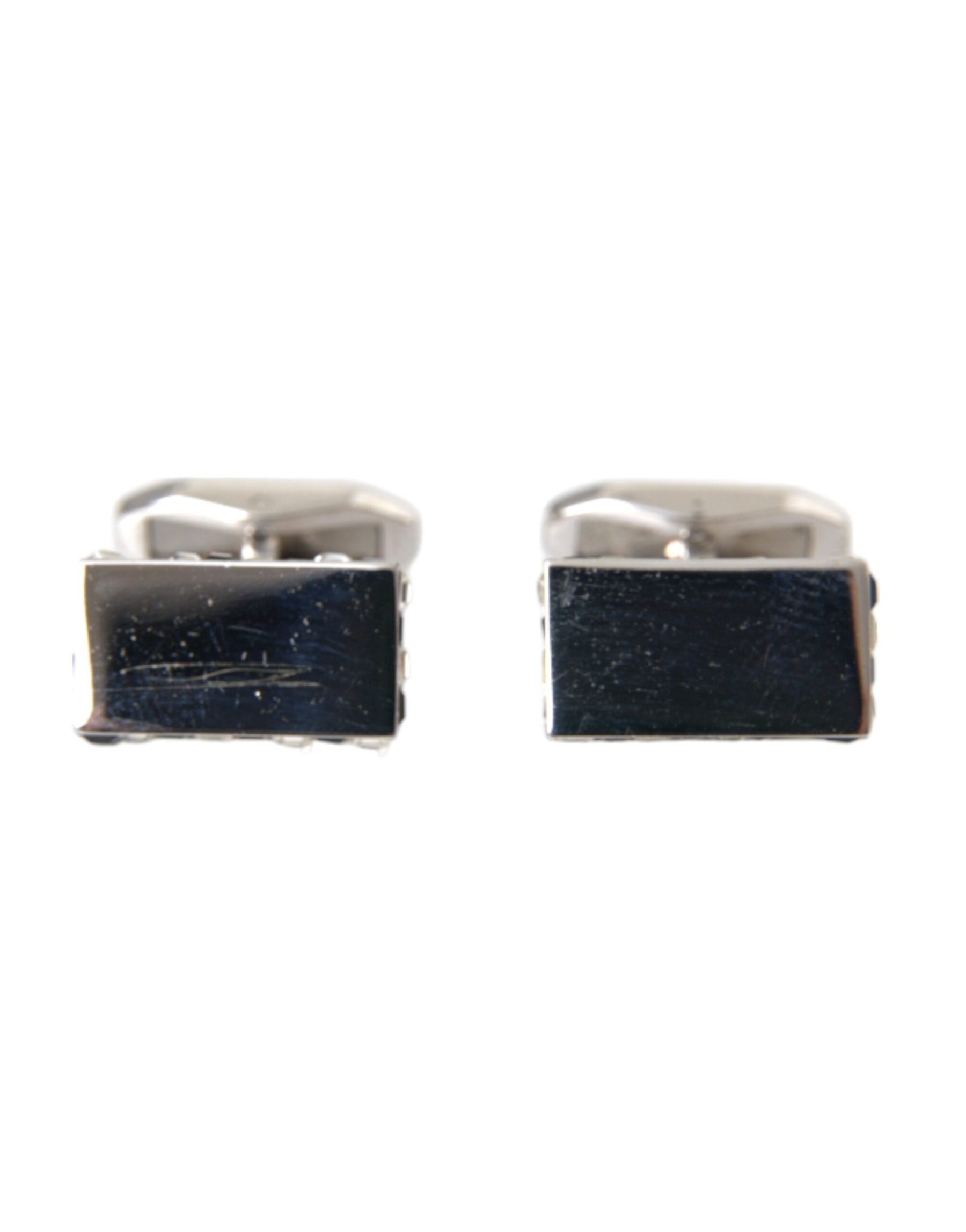 Dolce & Gabbana Silver Plated Metal Brass Pin Men Cufflinks | Regal Royce