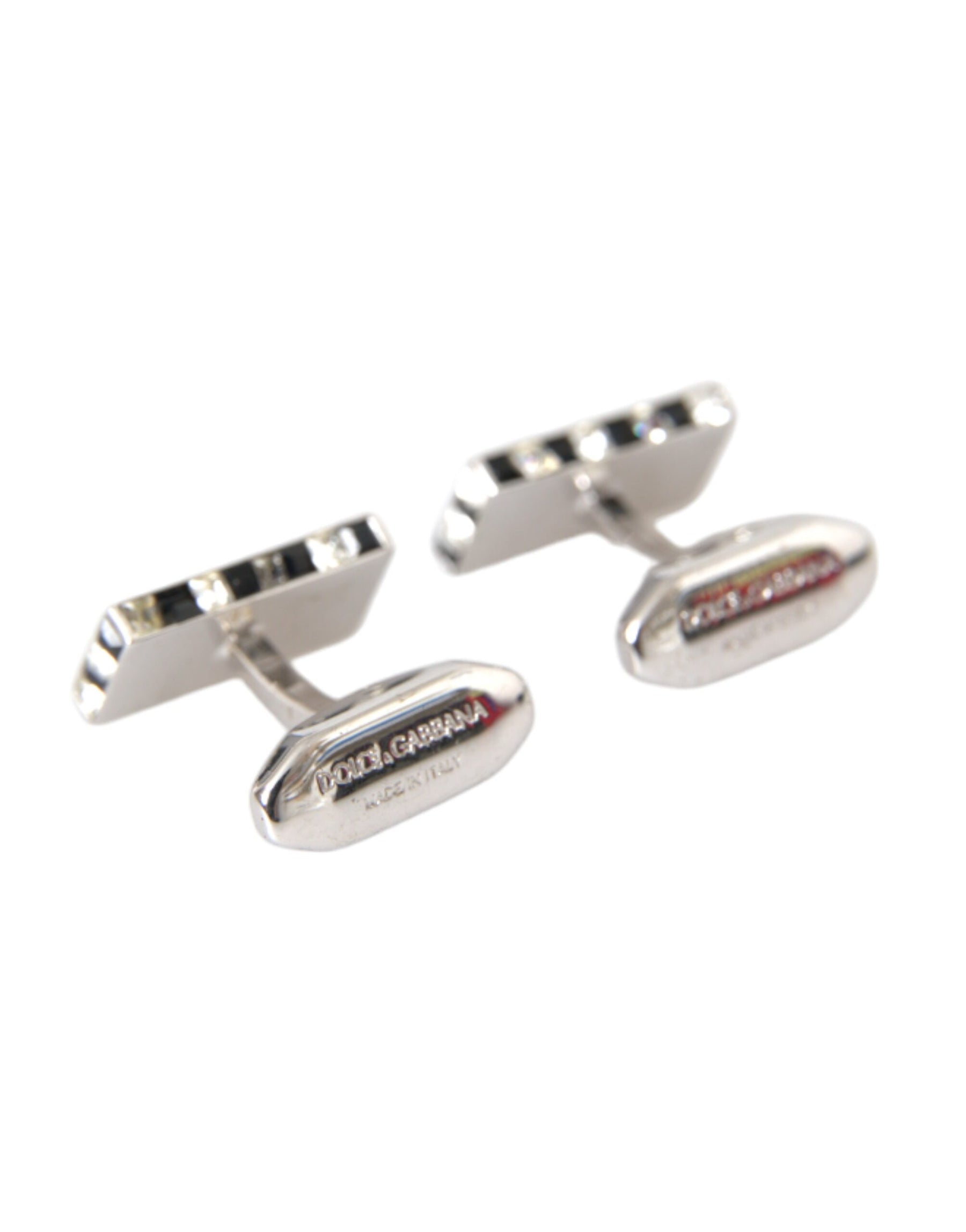 Dolce & Gabbana Silver Plated Metal Brass Pin Men Cufflinks | Regal Royce