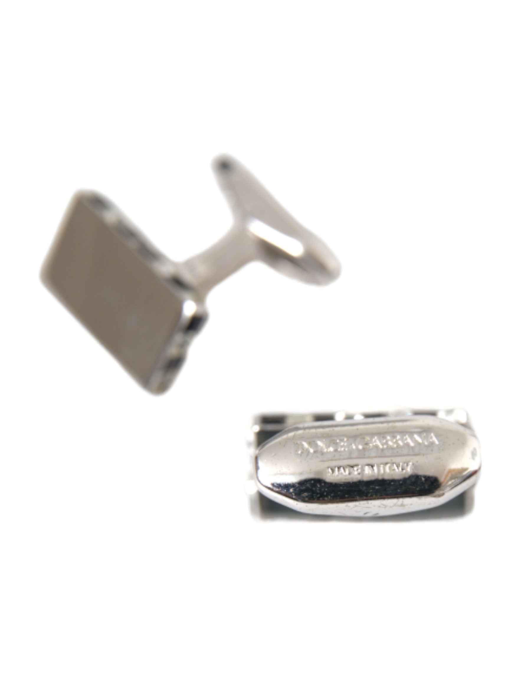 Dolce & Gabbana Silver Plated Metal Brass Pin Men Cufflinks | Regal Royce