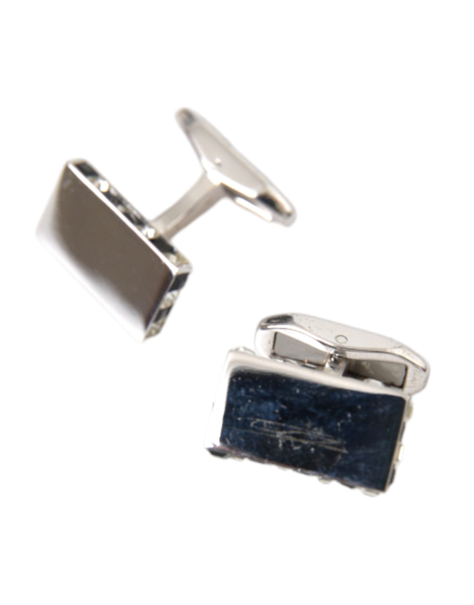 Dolce & Gabbana Silver Plated Metal Brass Pin Men Cufflinks | Regal Royce