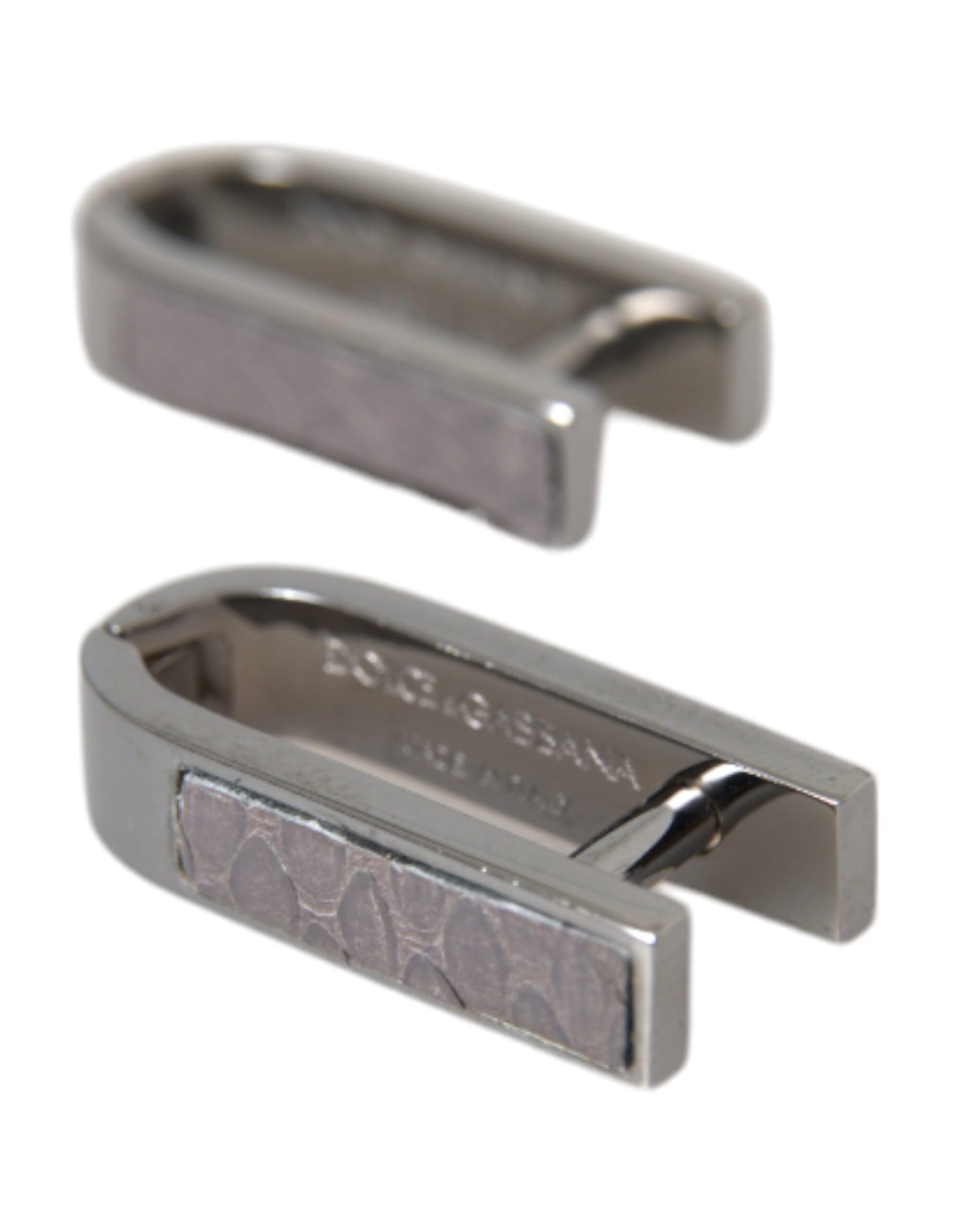 Dolce & Gabbana Silver Plated Metal Brass Pin Men Cufflinks | Regal Royce