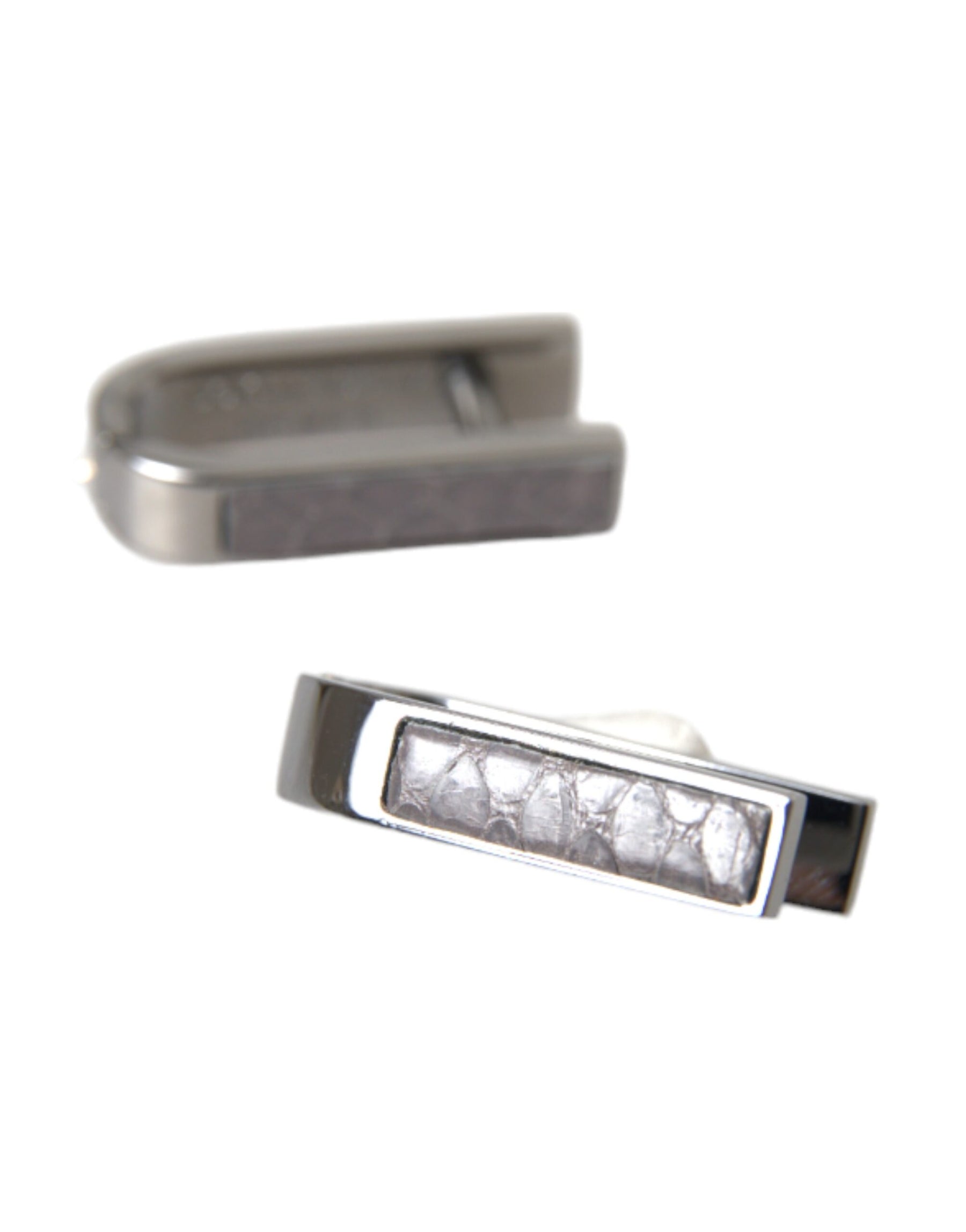 Dolce & Gabbana Silver Plated Metal Brass Pin Men Cufflinks | Regal Royce