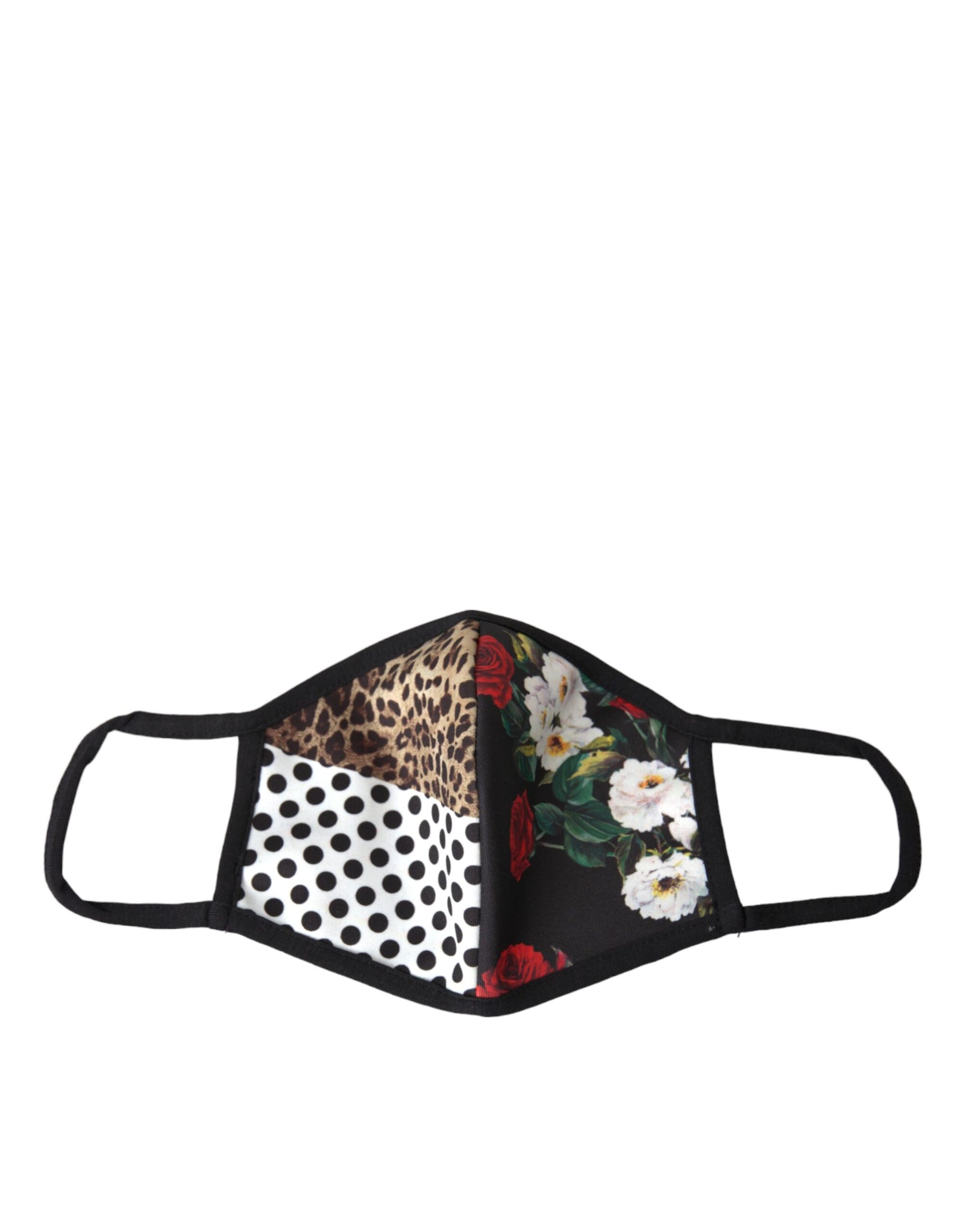 Dolce & Gabbana Multicolor Leopard Floral Elastic Ear Strap Face Mask | Regal Royce