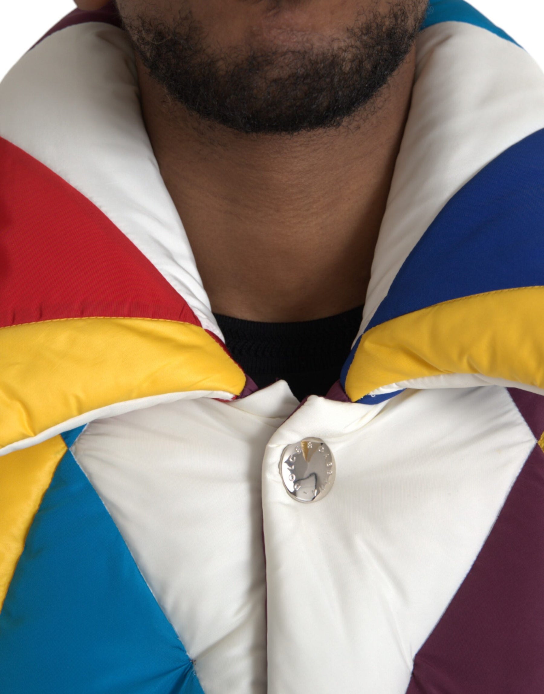 Dolce & Gabbana Multicolor Windbreaker Puffer Jacket Men | Regal Royce