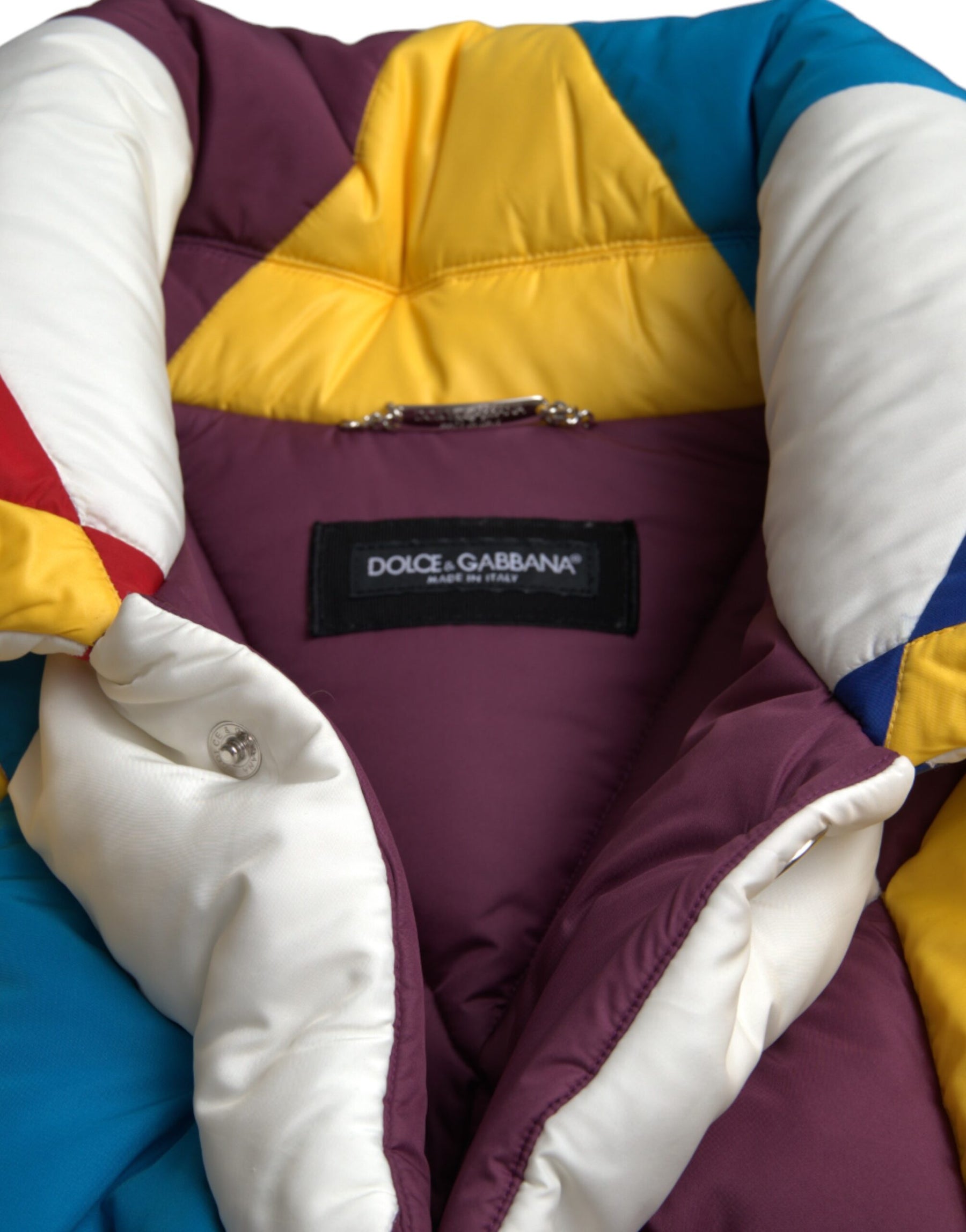 Dolce & Gabbana Multicolor Windbreaker Puffer Jacket Men | Regal Royce