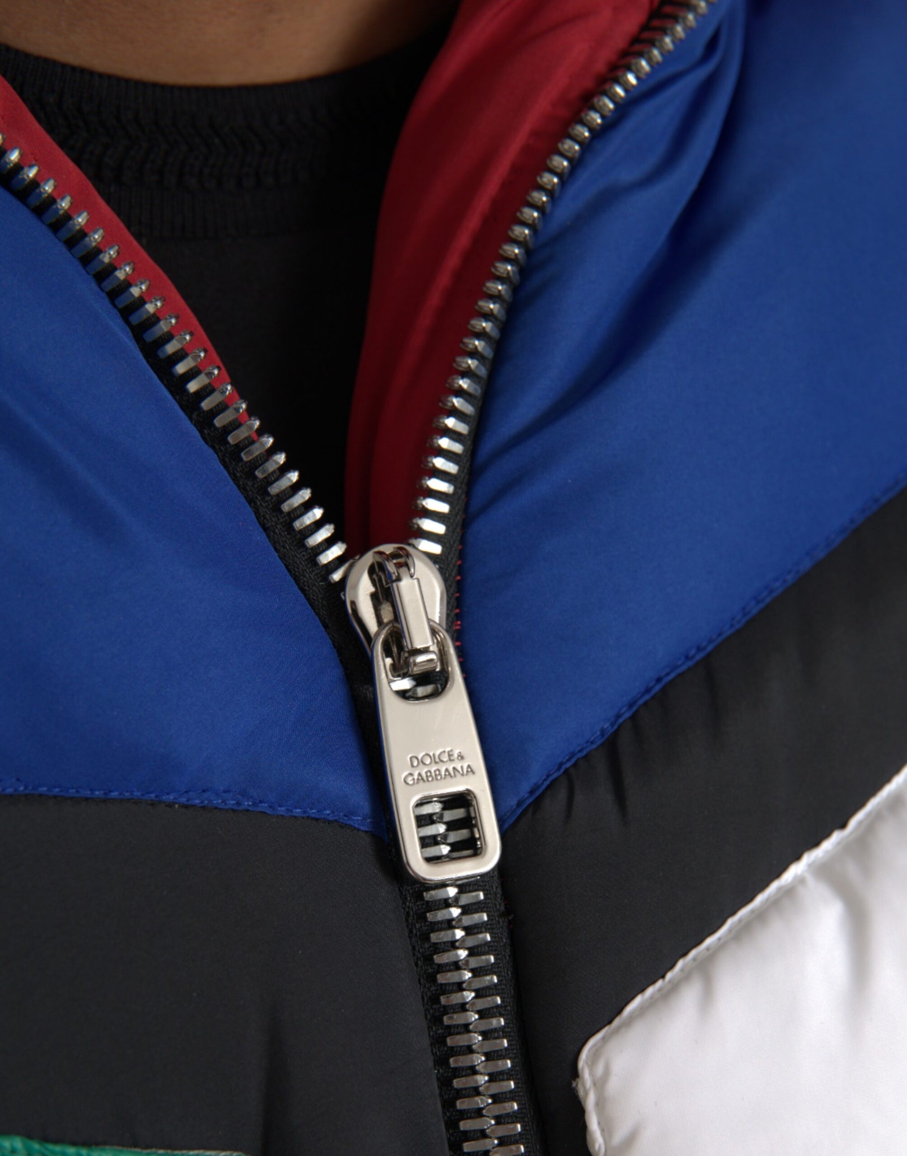 Dolce & Gabbana Multicolor Quilted Hooded Puffer Jacket | Regal Royce