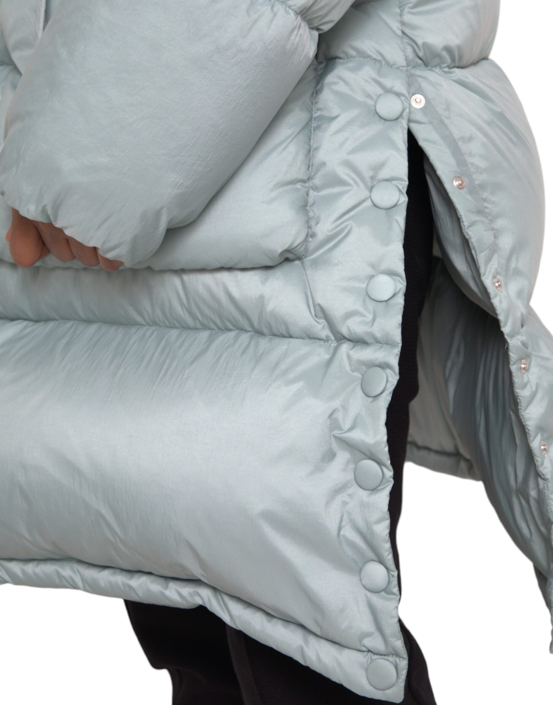 Dolce & Gabbana Light Blue Quilted Hooded Puffer Jacket Men | Regal Royce