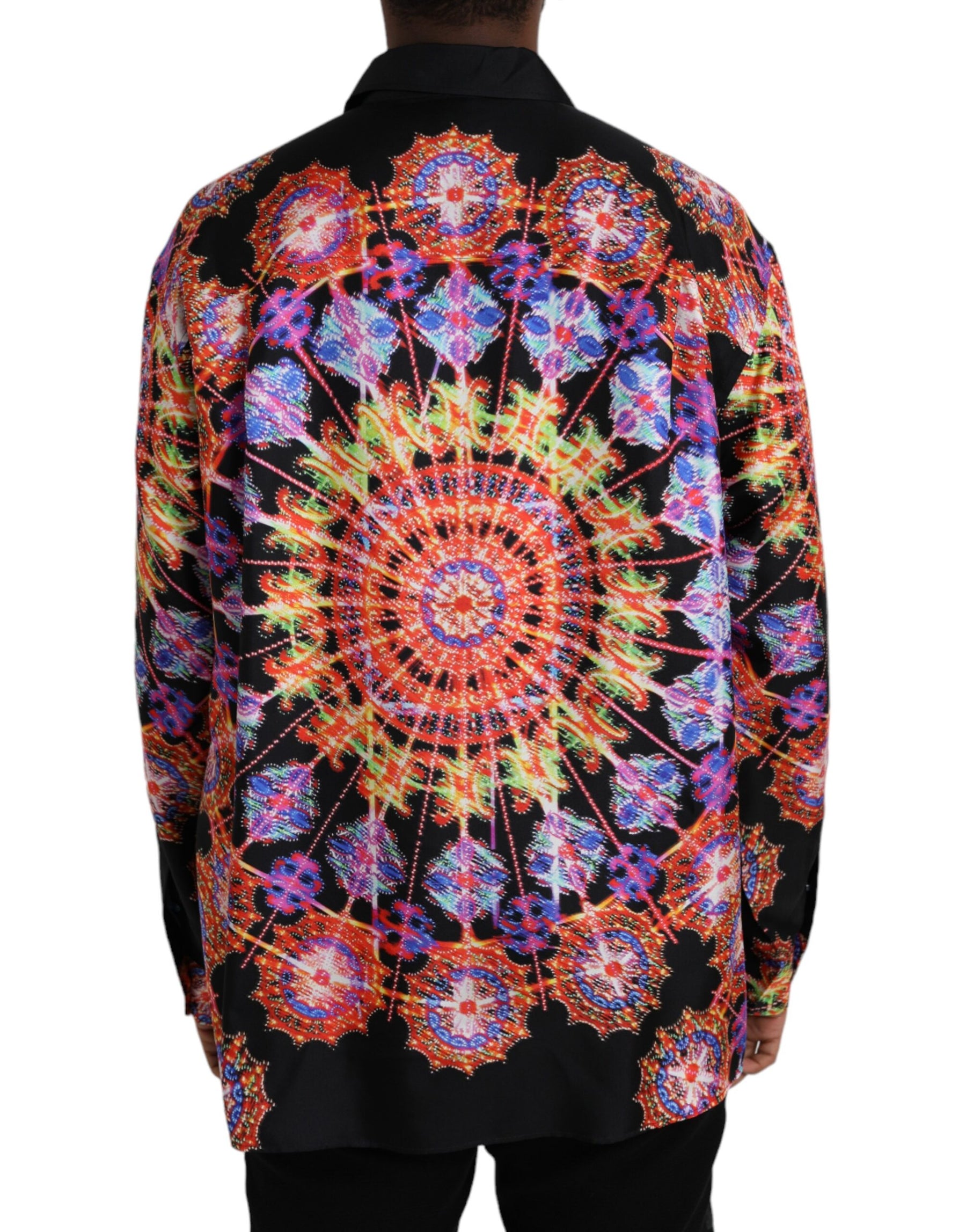 Dolce & Gabbana Multicolor Luminarie Silk Men Casual Shirt | Regal Royce