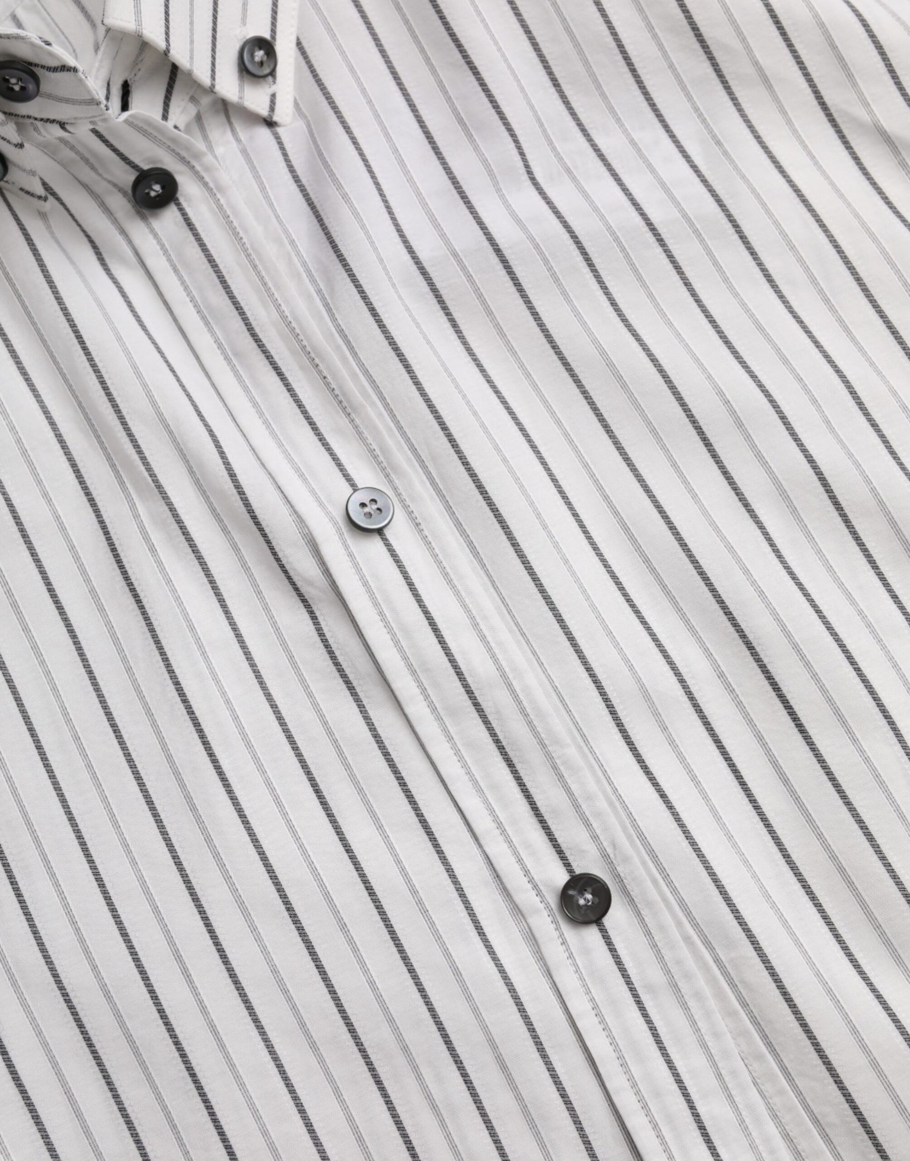Dolce & Gabbana Black White Striped Formal Dress GOLD Shirt | Regal Royce