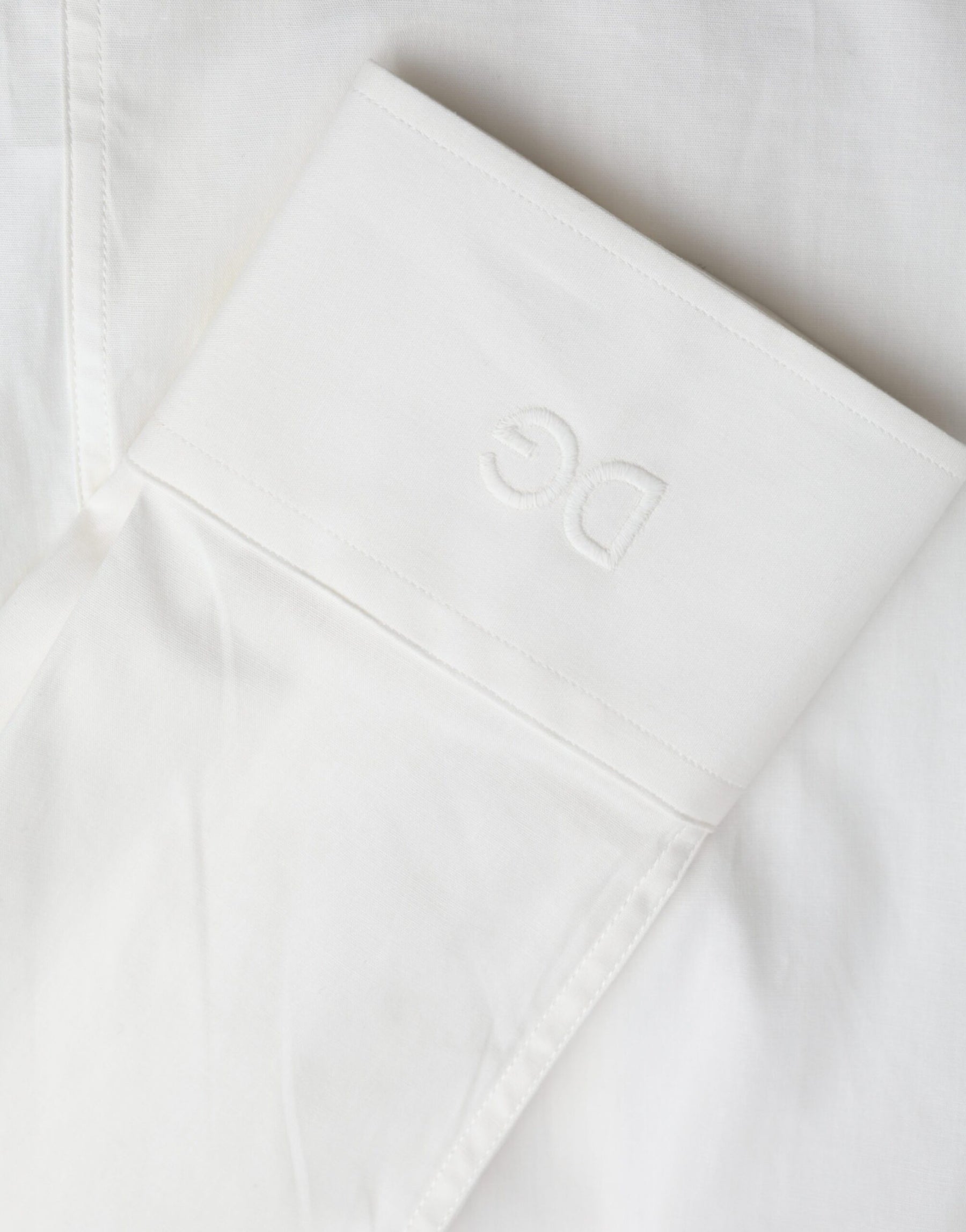 Dolce & Gabbana White Cotton Dress Slim Fit GOLD Shirt | Regal Royce