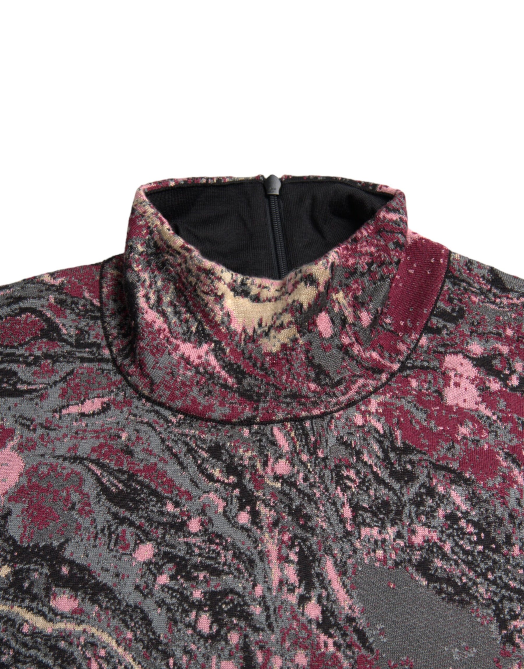 Dolce & Gabbana Multicolor Graphic Turtle Neck Men Sweater | Regal Royce