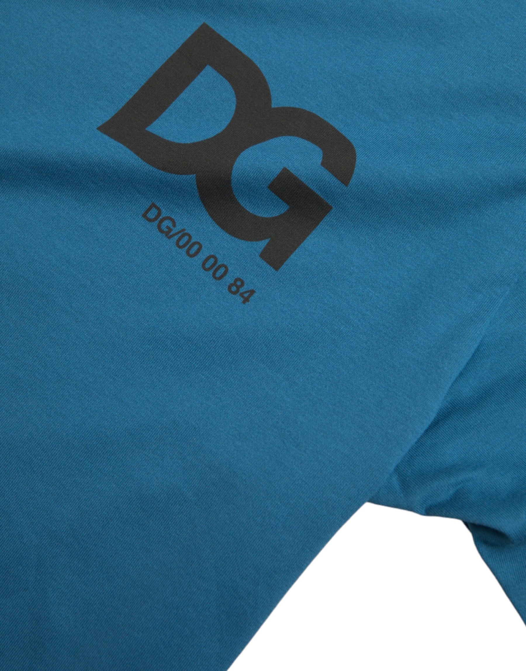 Dolce & Gabbana Blue Logo Round Neck Short Sleeves T-shirt | Regal Royce